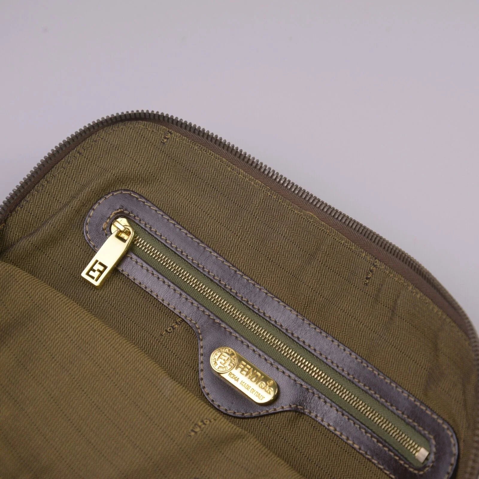 Fendi FF Zucca Monogram Handbag Tobacco - Lost Designer