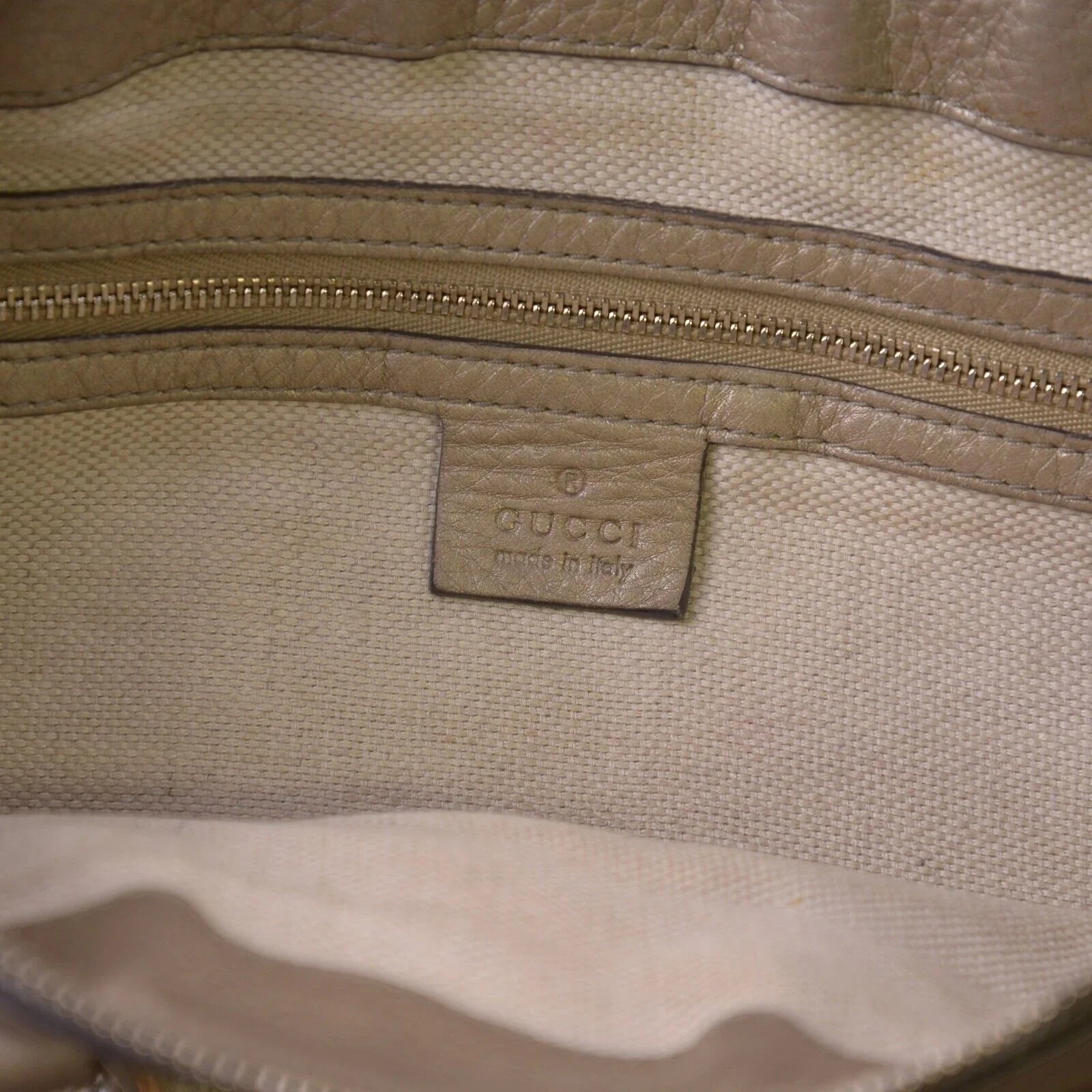 Gucci Interlocking GG Soho Working Tote Bag, Metallic Champagne - Lost Designer