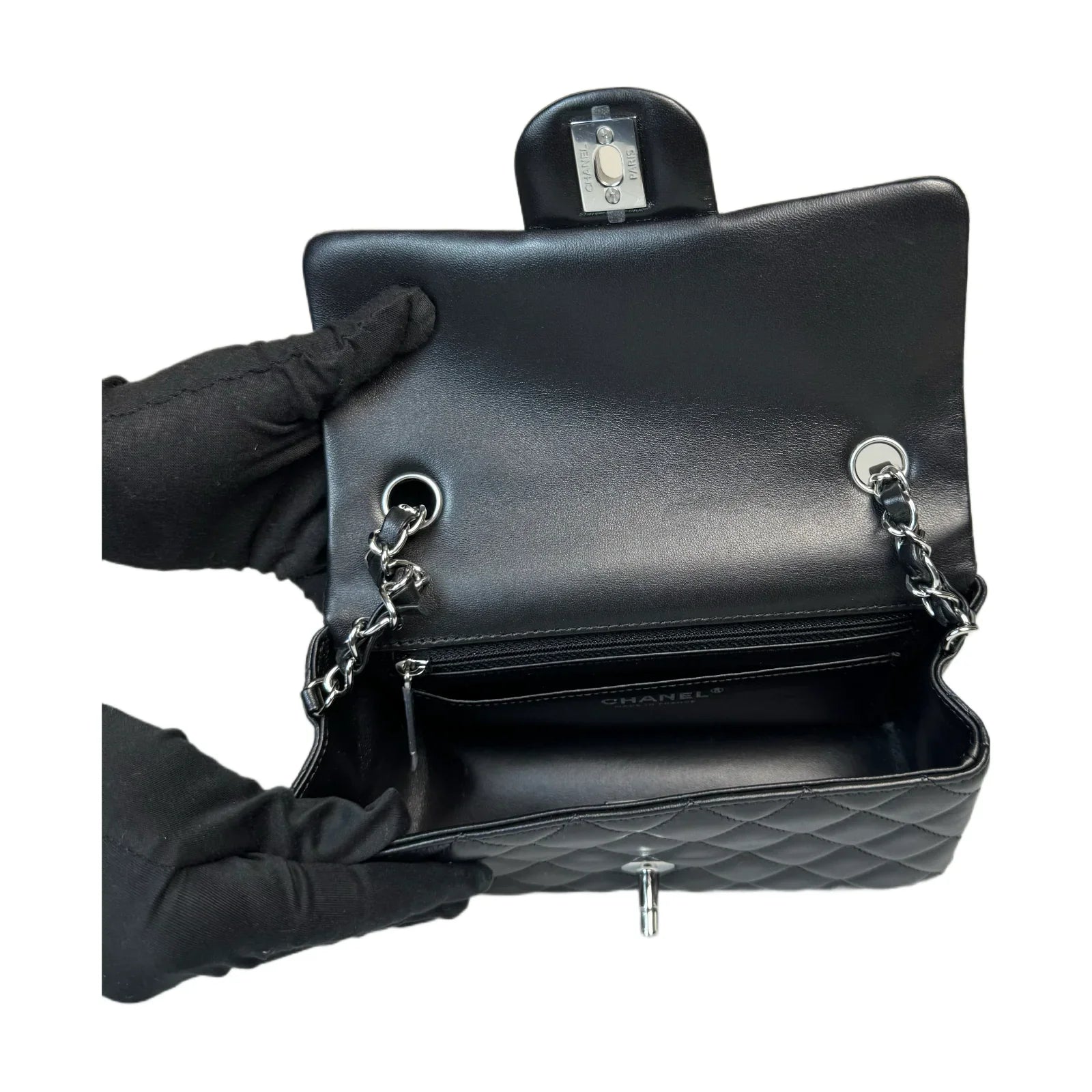 Chanel Mini Classic Flap Crossbody Bag Brand New Black - Lost Designer