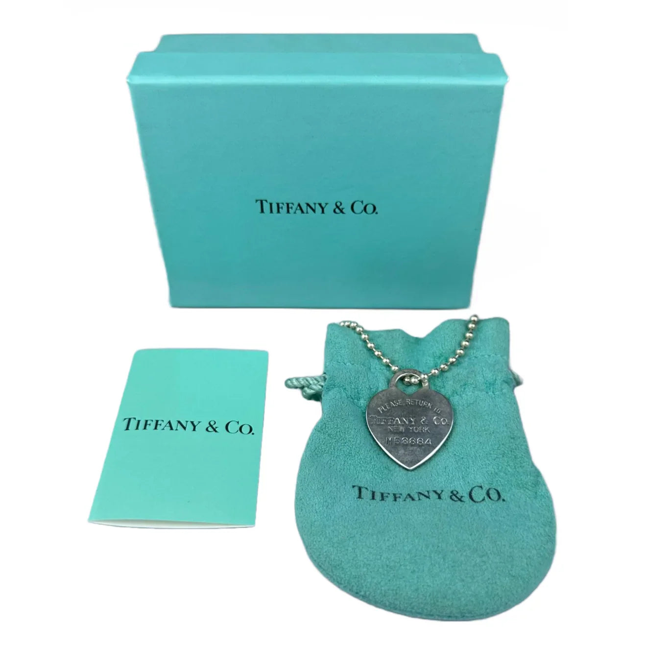 Tiffany & Co Return to Tiffany Heart Tag Long Beaded Necklace Sterling Silver