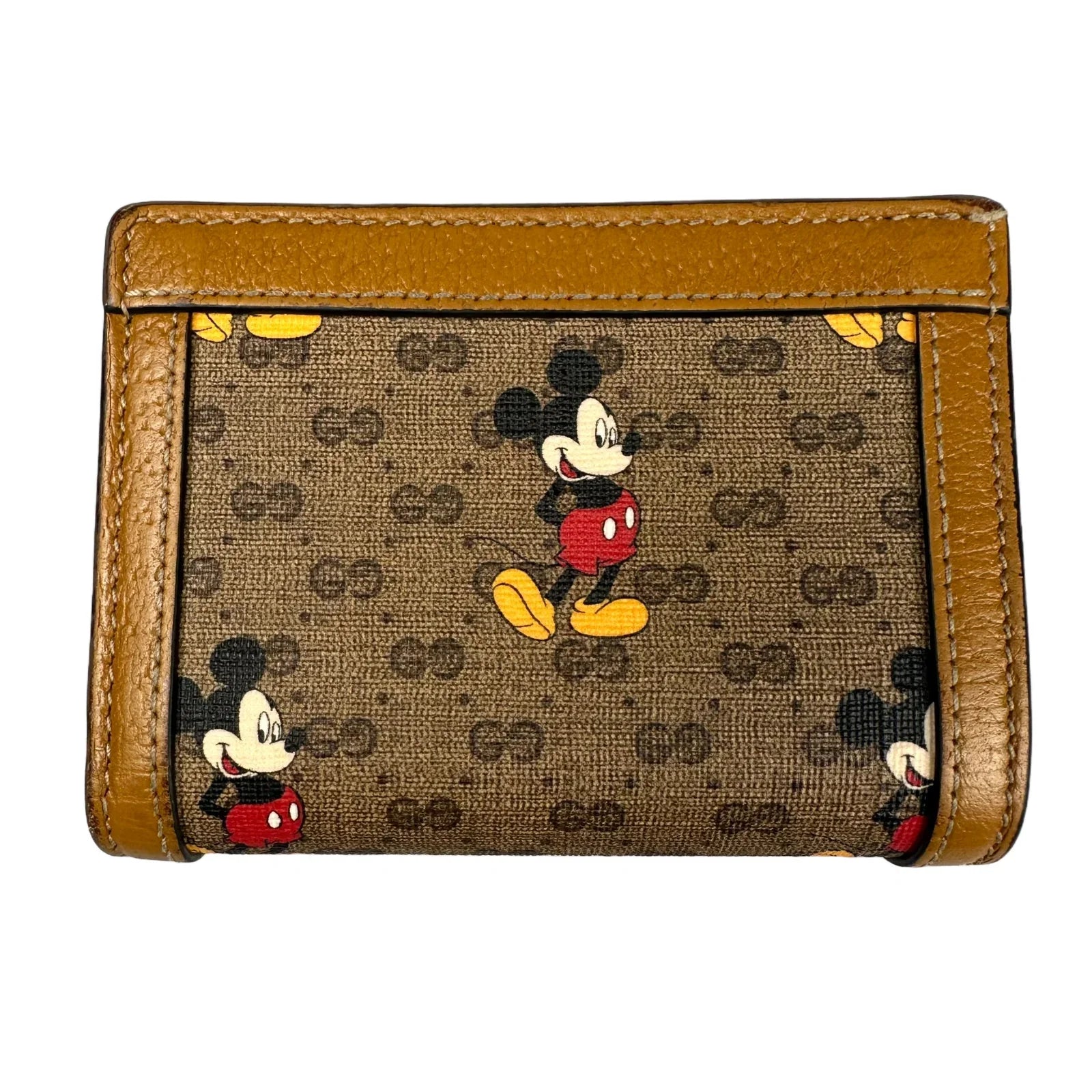 Gucci X Disney Collaboration Mickey GG Folio Fold Wallet - Lost Designer