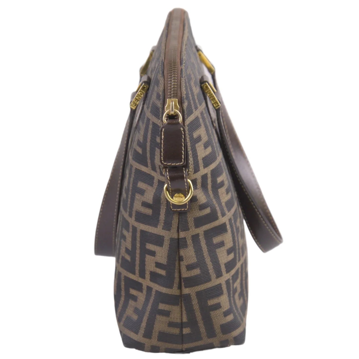 Fendi FF Zucca Monogram Handbag Tobacco - Lost Designer