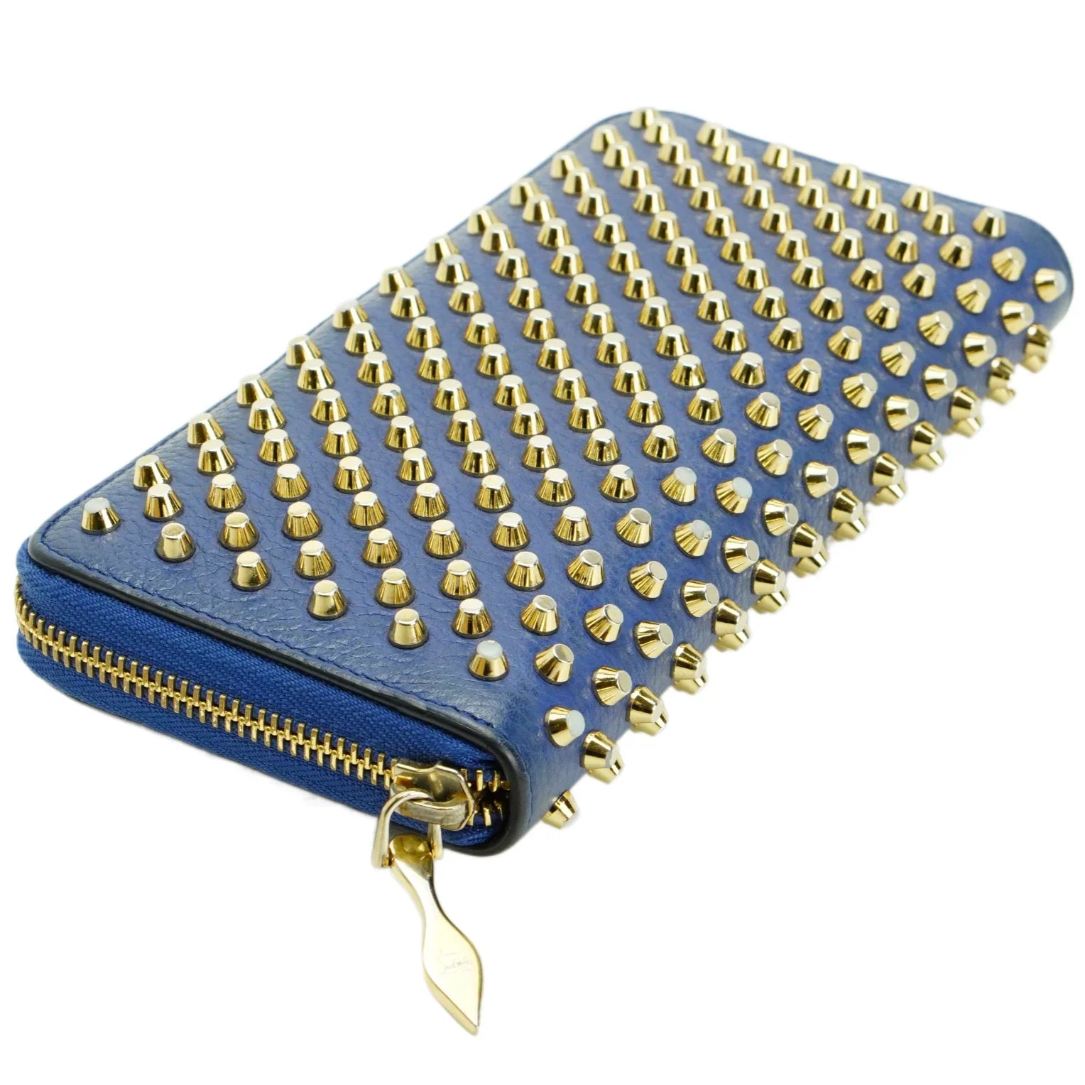 Christian Louboutin Panettone Spike Long Wallet Blue