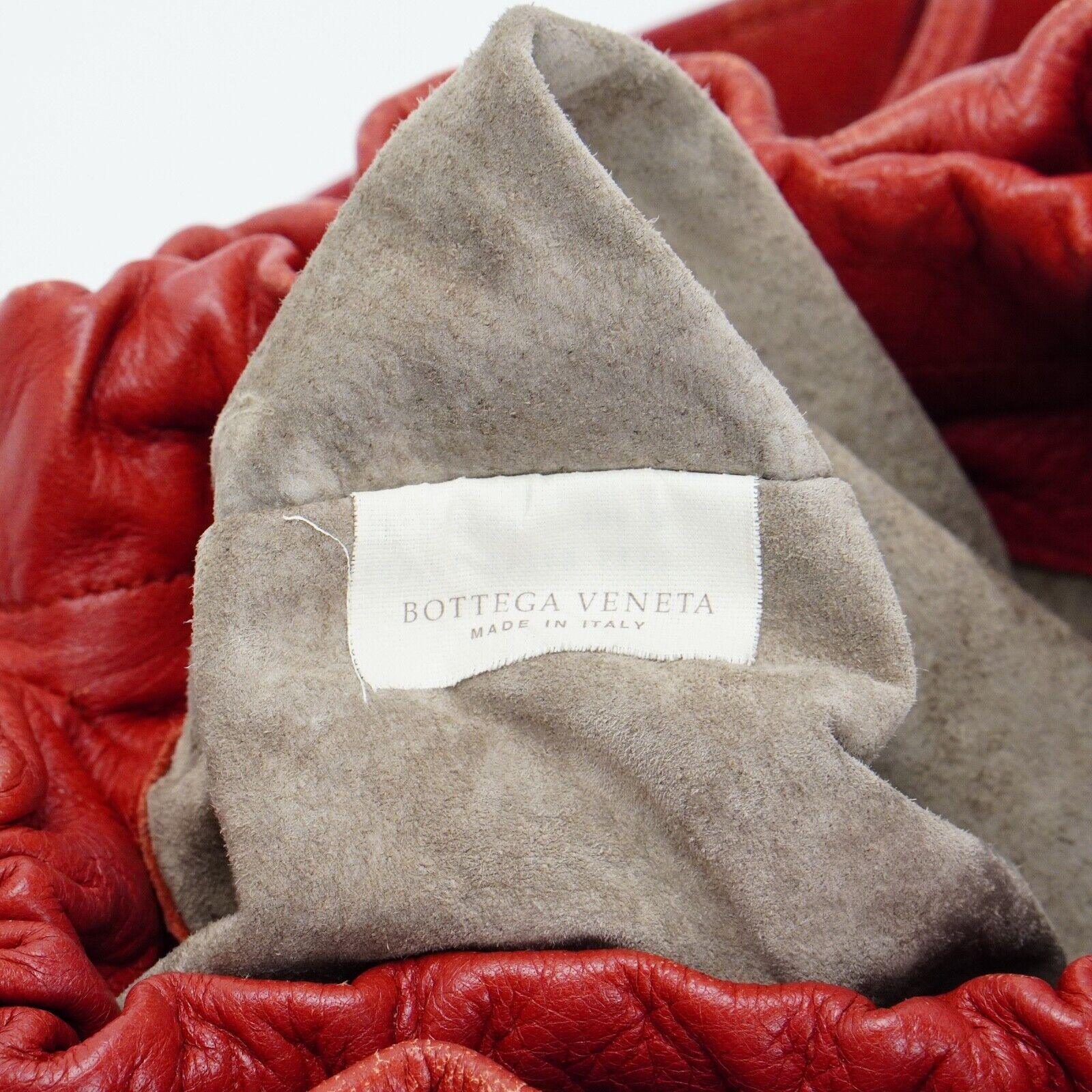 Bottega Veneta Double Drawstring Handbag Red