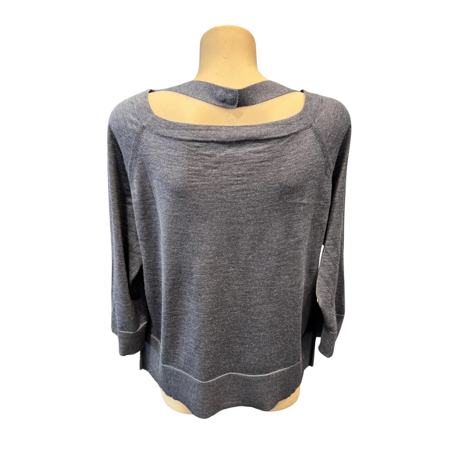 Prada Virgin Wool Relaxed Knit Sweater Grey