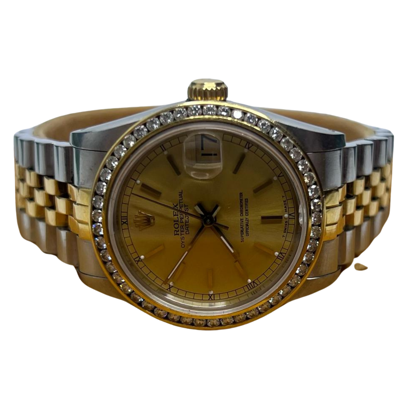 Rolex Datejust 31mm 68273 Two-Tone Diamond Bezel Champagne Dial 1988 Women's Watch