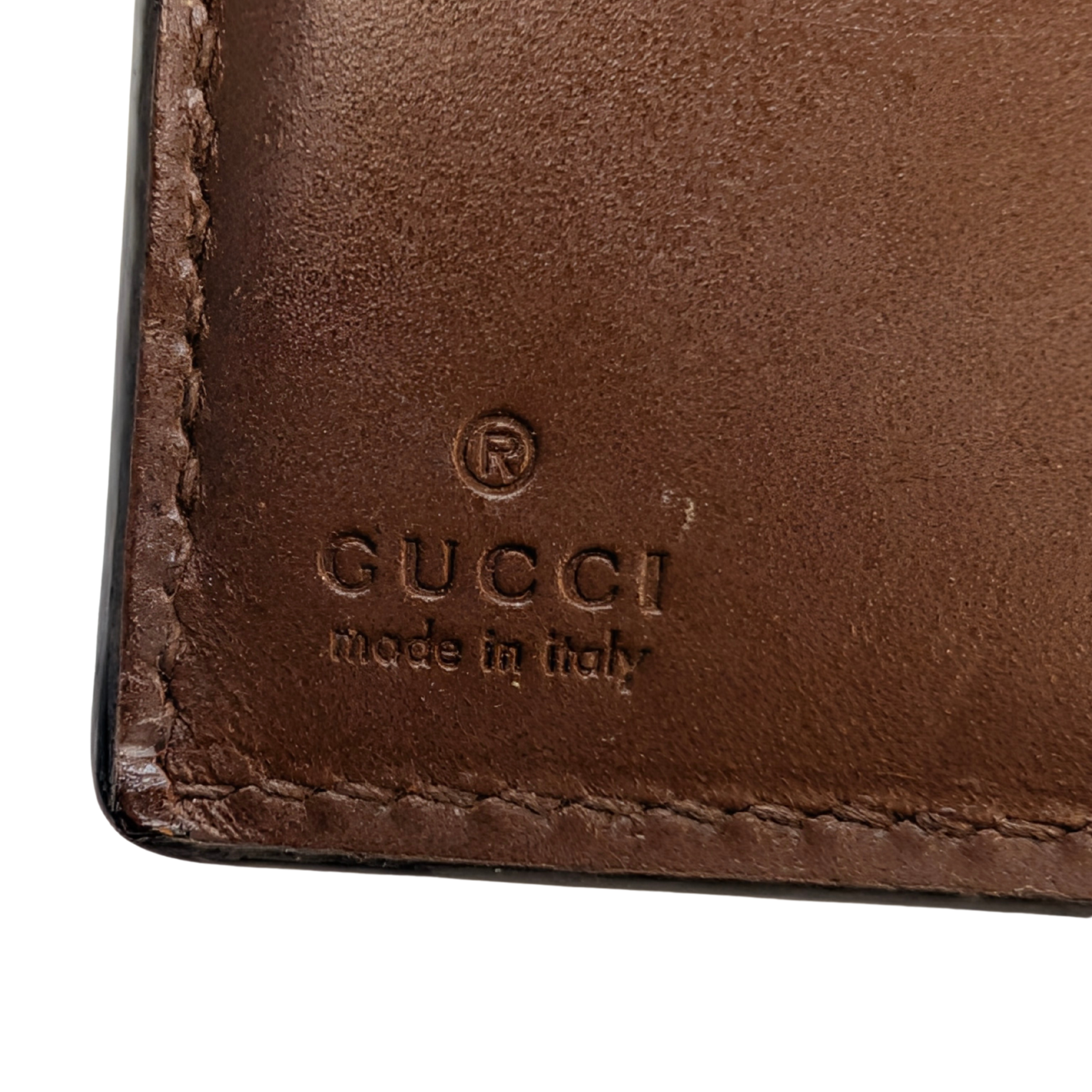 Gucci Trifold Wallet GG Supreme Brown