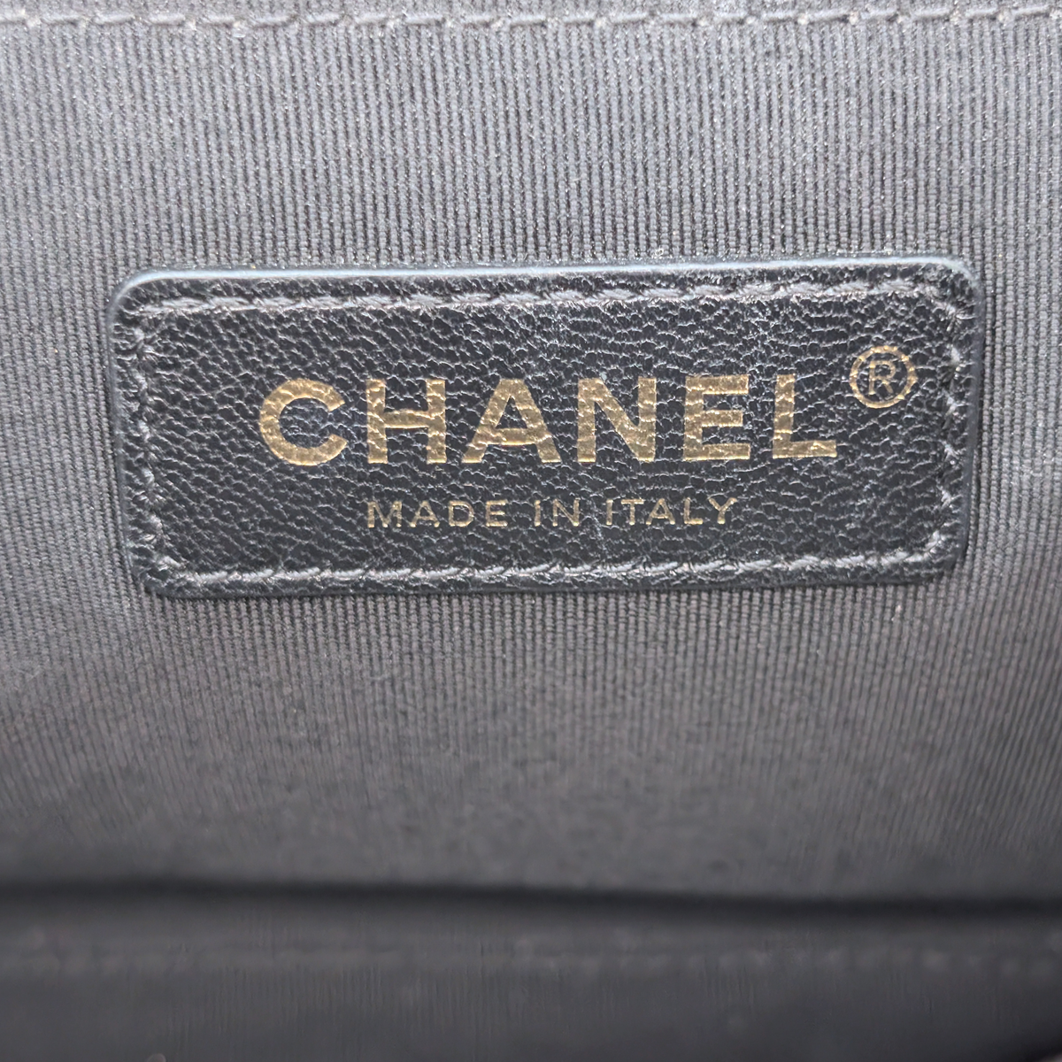 Chanel Chevron Lambskin Stitched Chain Top Handle Flap