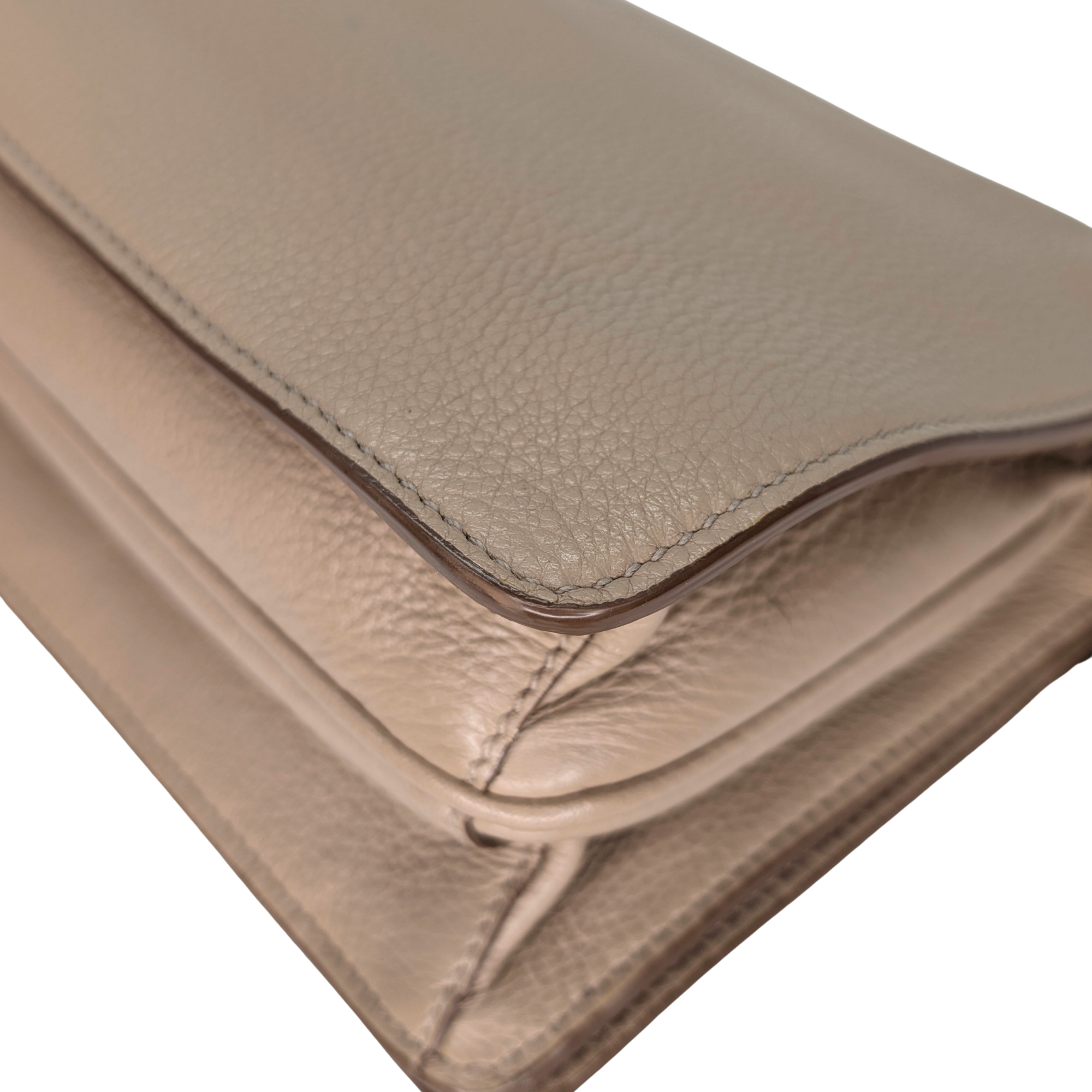 Prada Vitello Daino Leather Crossbody Bag Beige