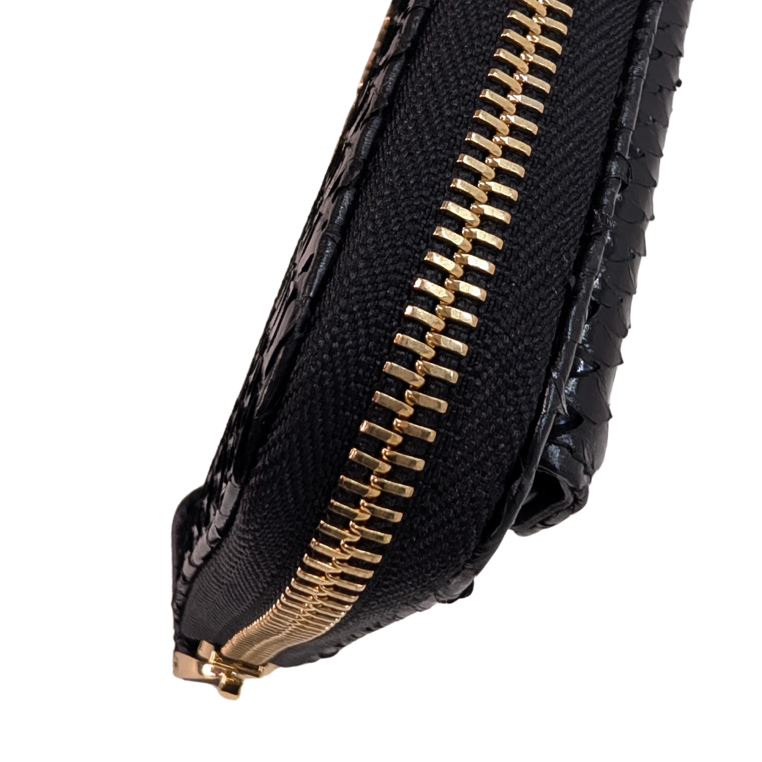 Bvlgari Python Snake Skin Black Long Wallet
