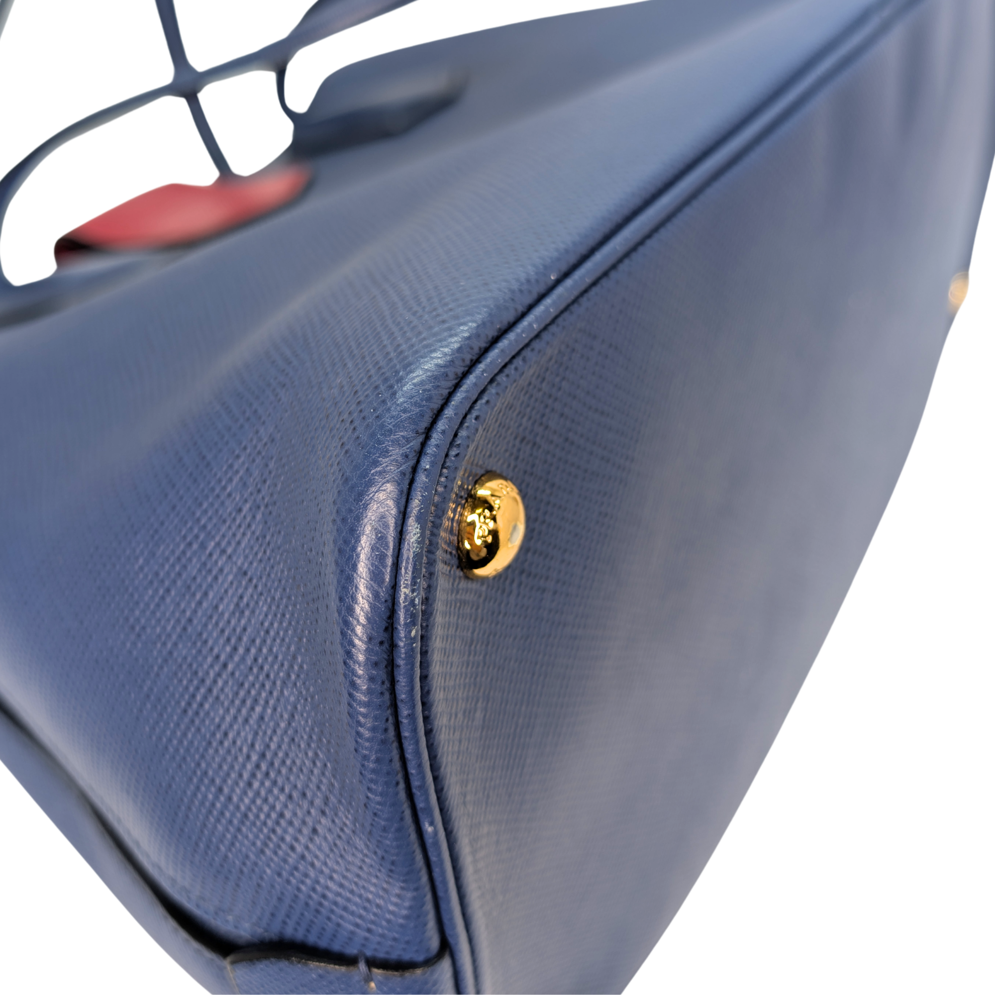 Prada Saffiano Cuir Tote Bag Navy Blue