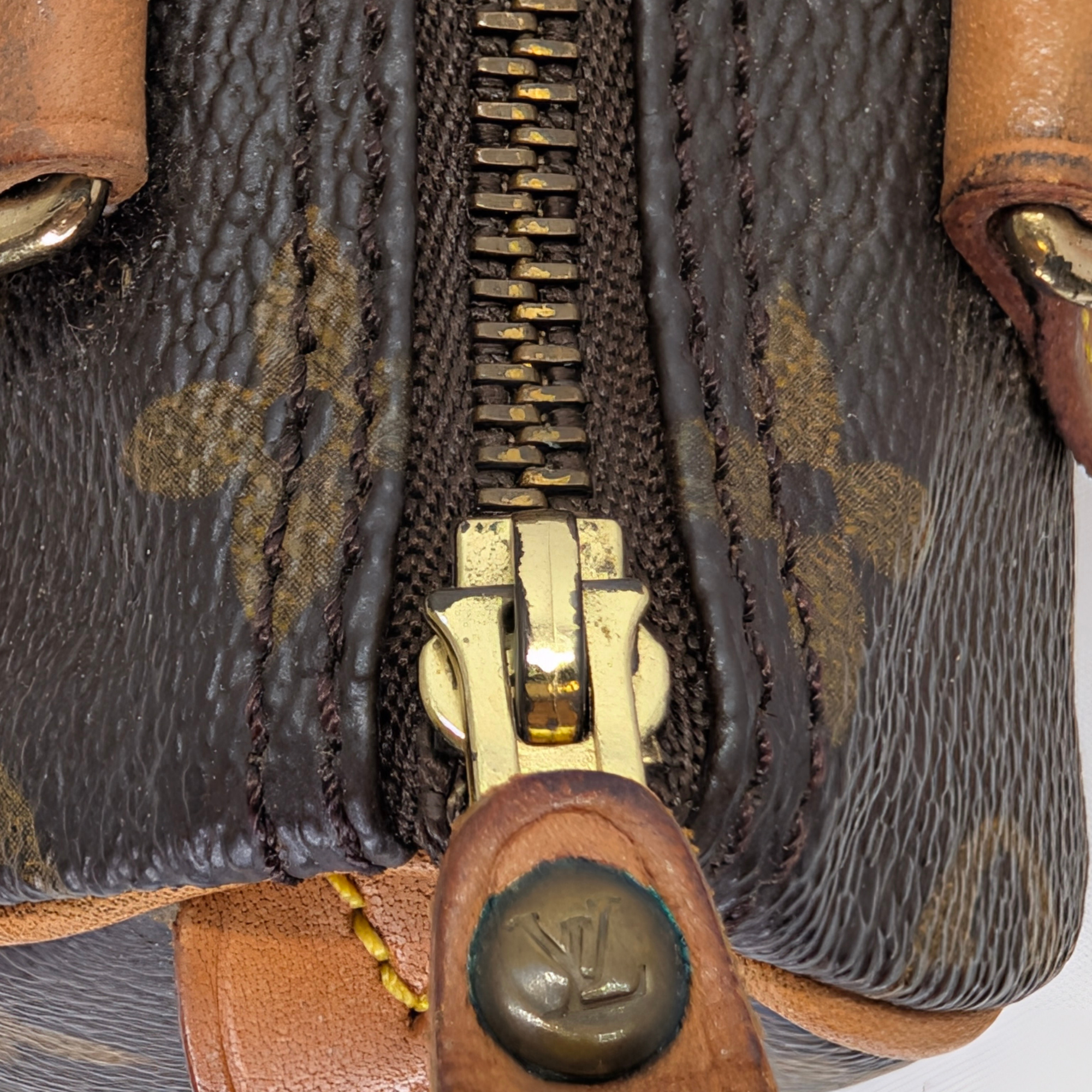 Louis Vuitton Nano Speedy Monogram Handbag Brown