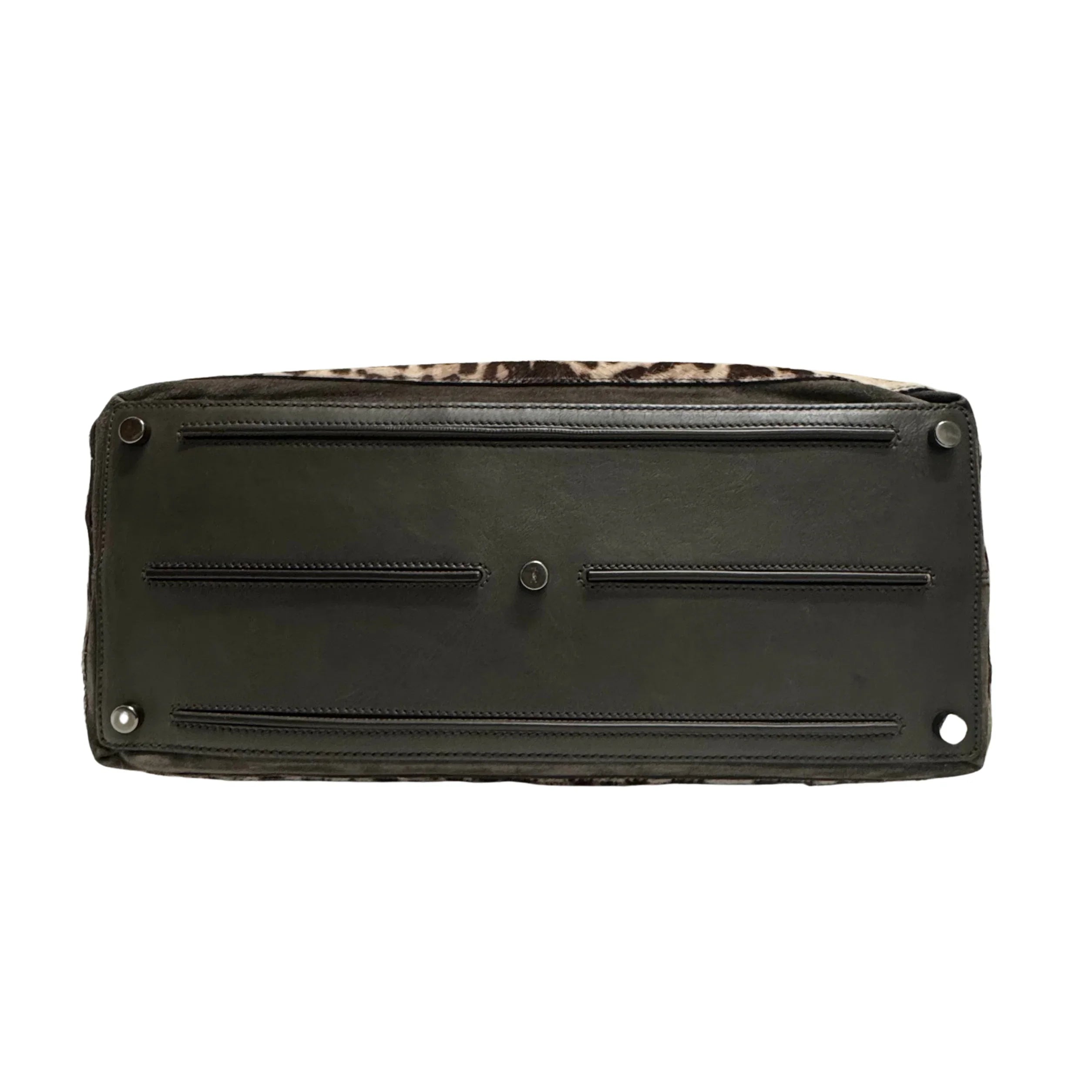 Yves Saint Laurent Ponyhair Top Handle Bag Leopard