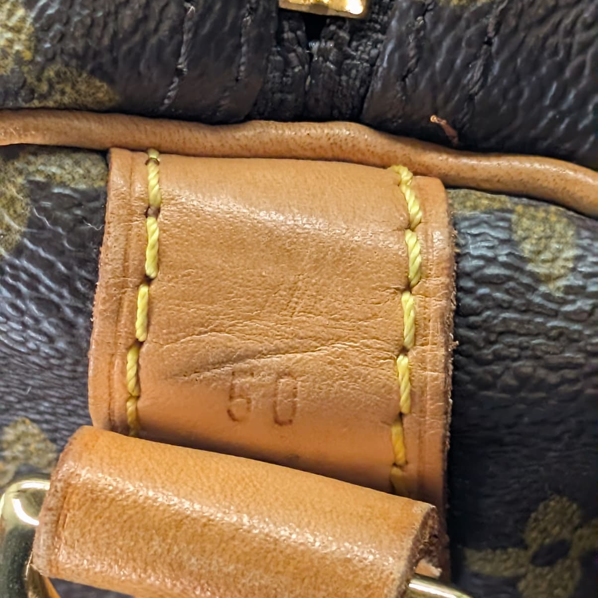 Louis Vuitton Monogram Keepall Bandoulière 50 Duffle Bag Brown