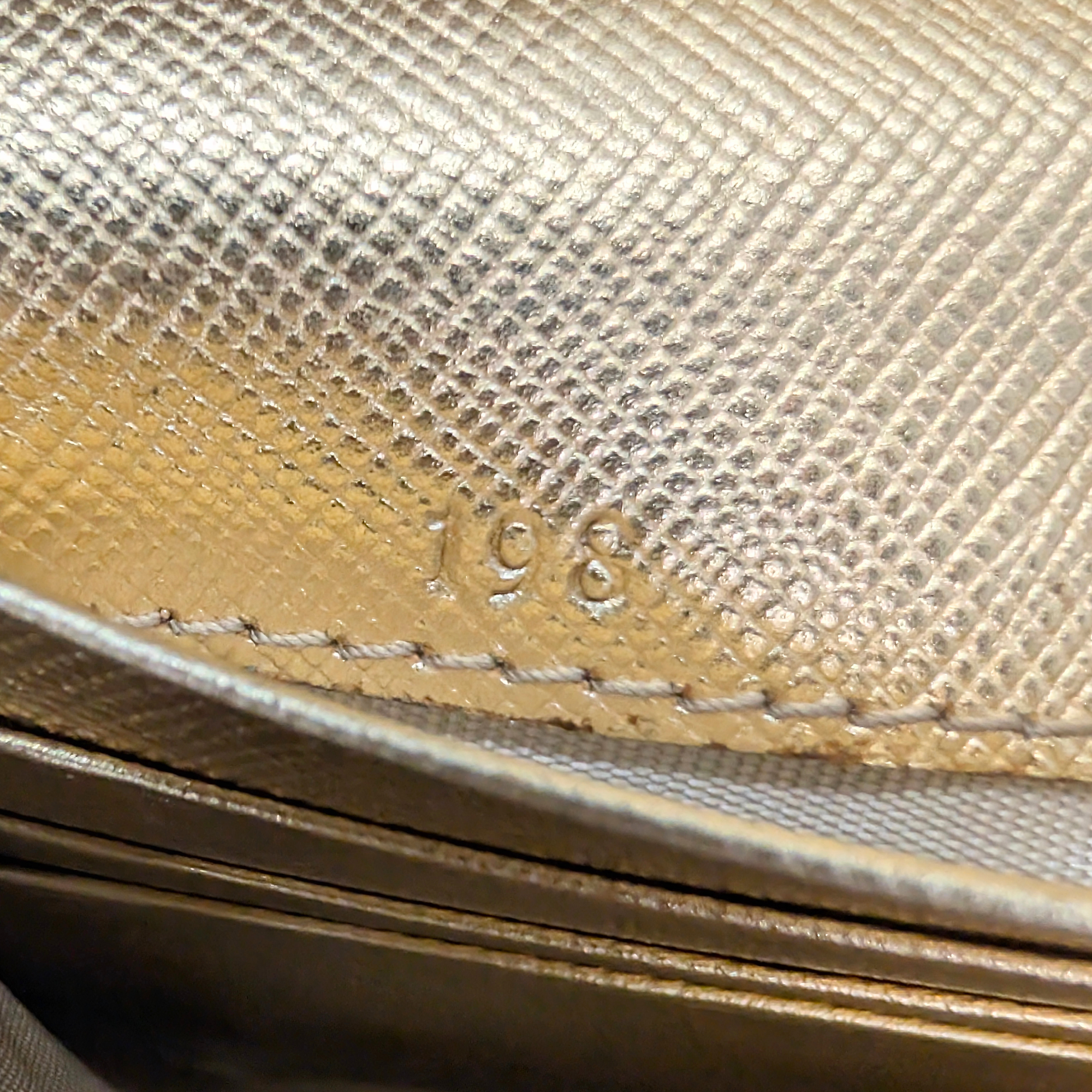 Prada Saffiano Metal Continental Wallet Gold