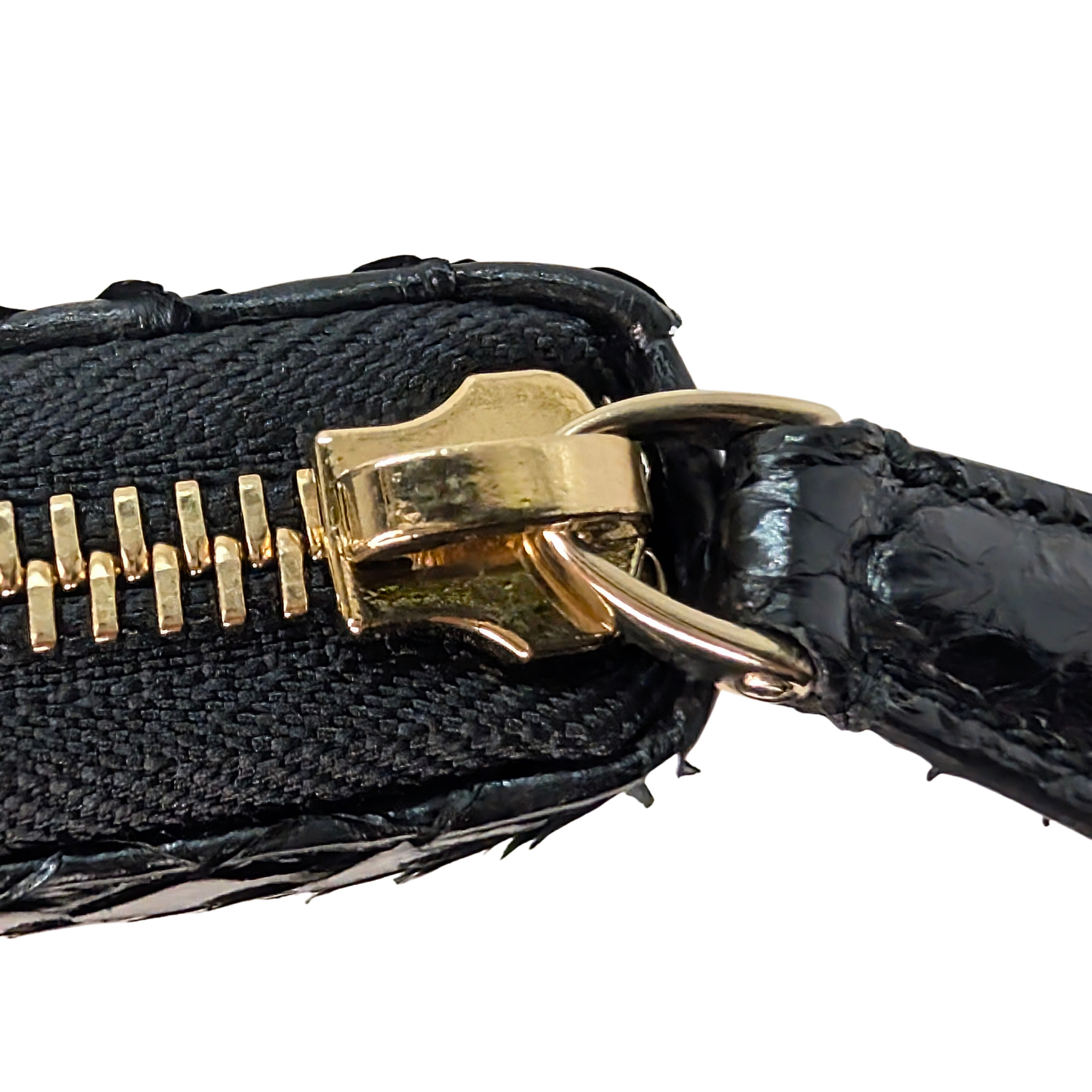 Bvlgari Python Snake Skin Black Long Wallet