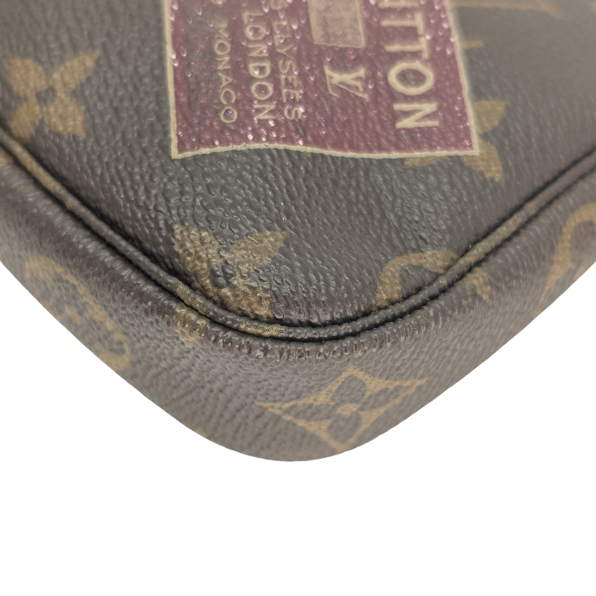 Louis Vuitton Travel Stamp Mini Pochette Bag