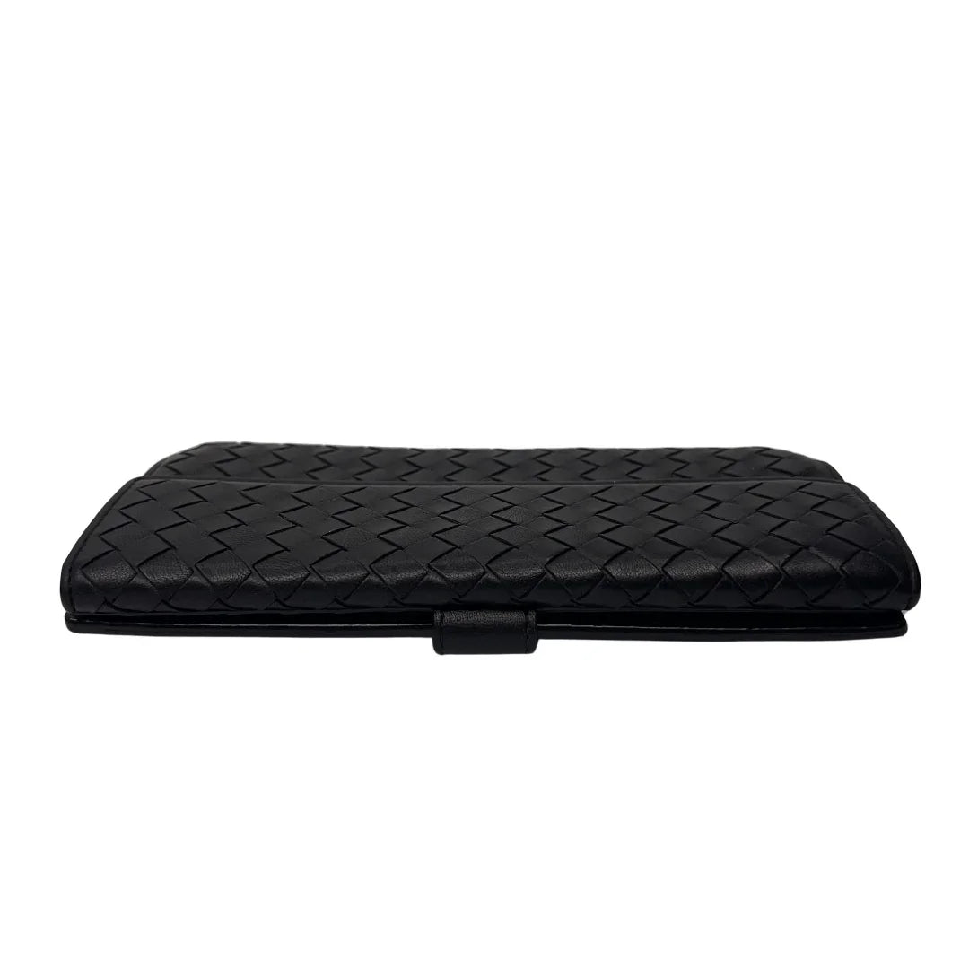 Bottega Veneta Nappa Intrecciato Continental Wallet Black