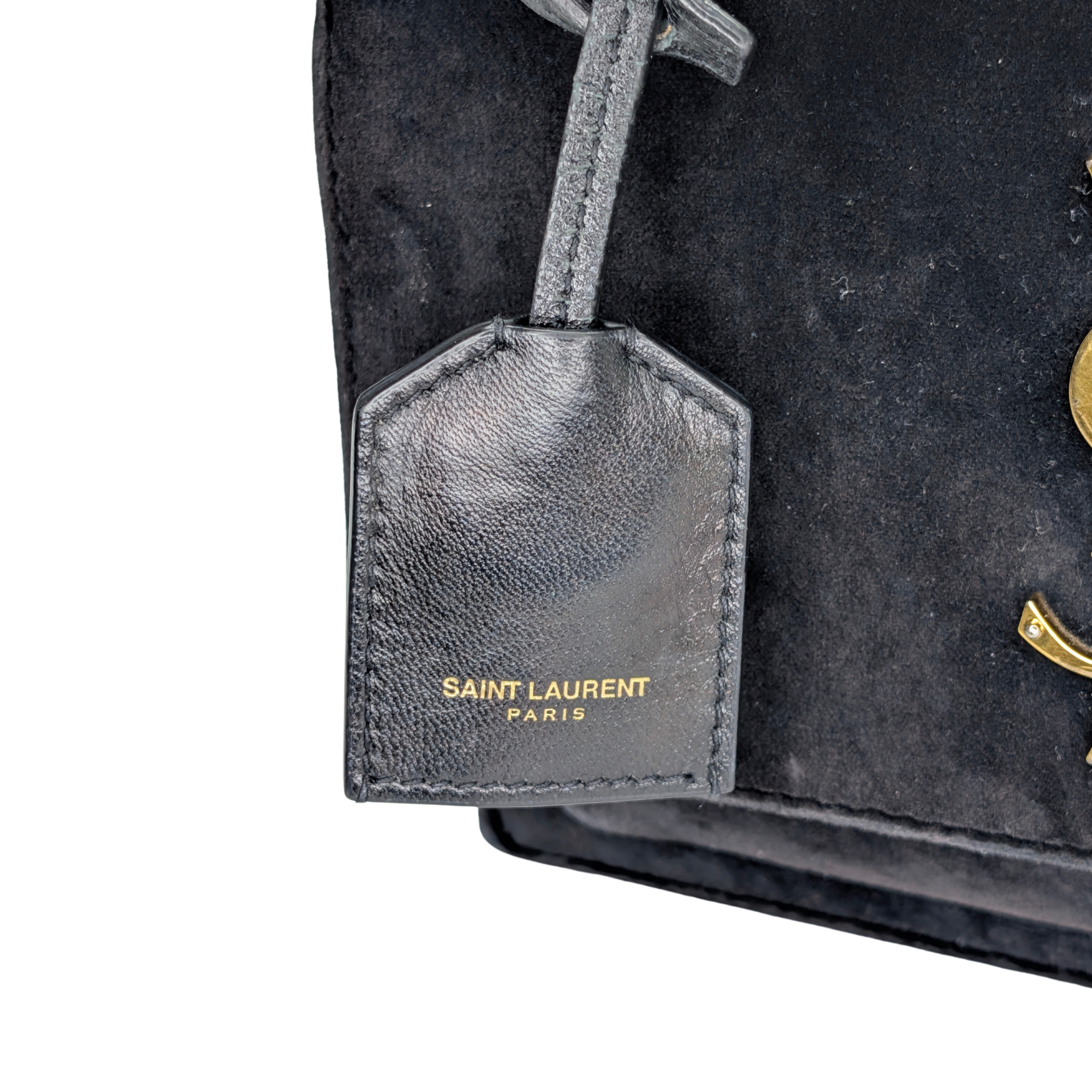 Yves Saint Laurent Sunset Velvet Small Bag Black