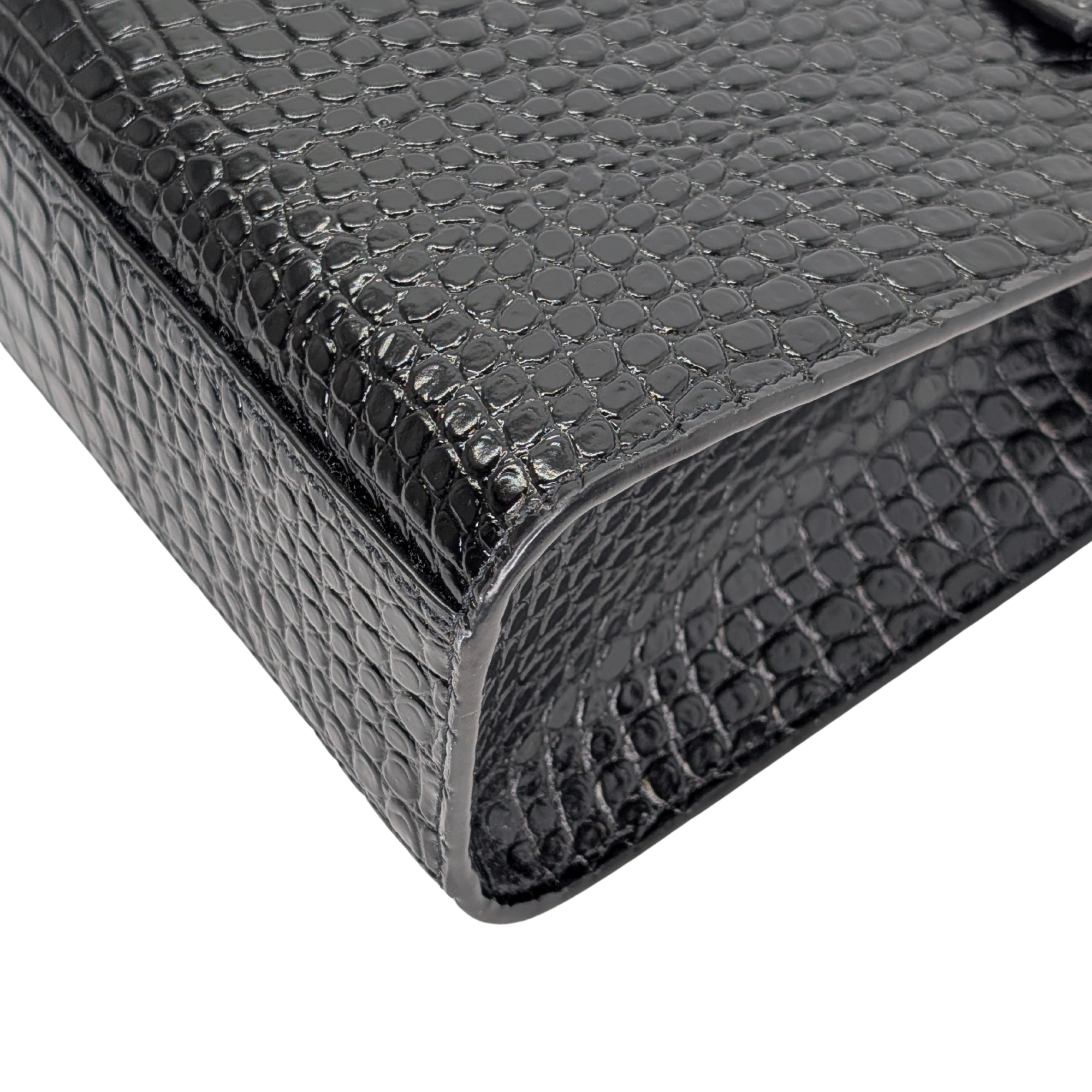 Yves Saint Laurent Manhattan Medium Crocodile Embossed Shoulder Bag