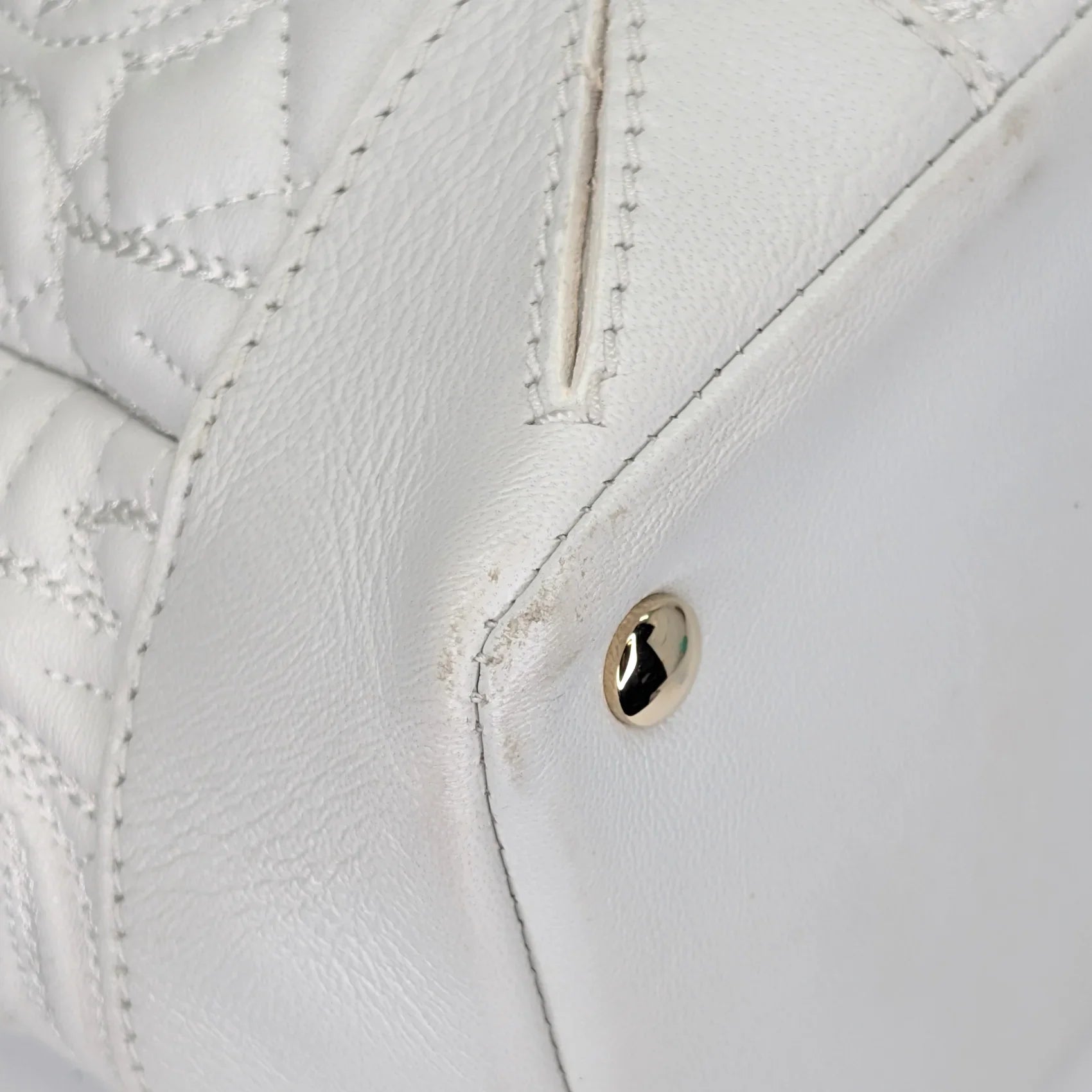 Versace Vanitas Barocco Handbag White - Lost Designer