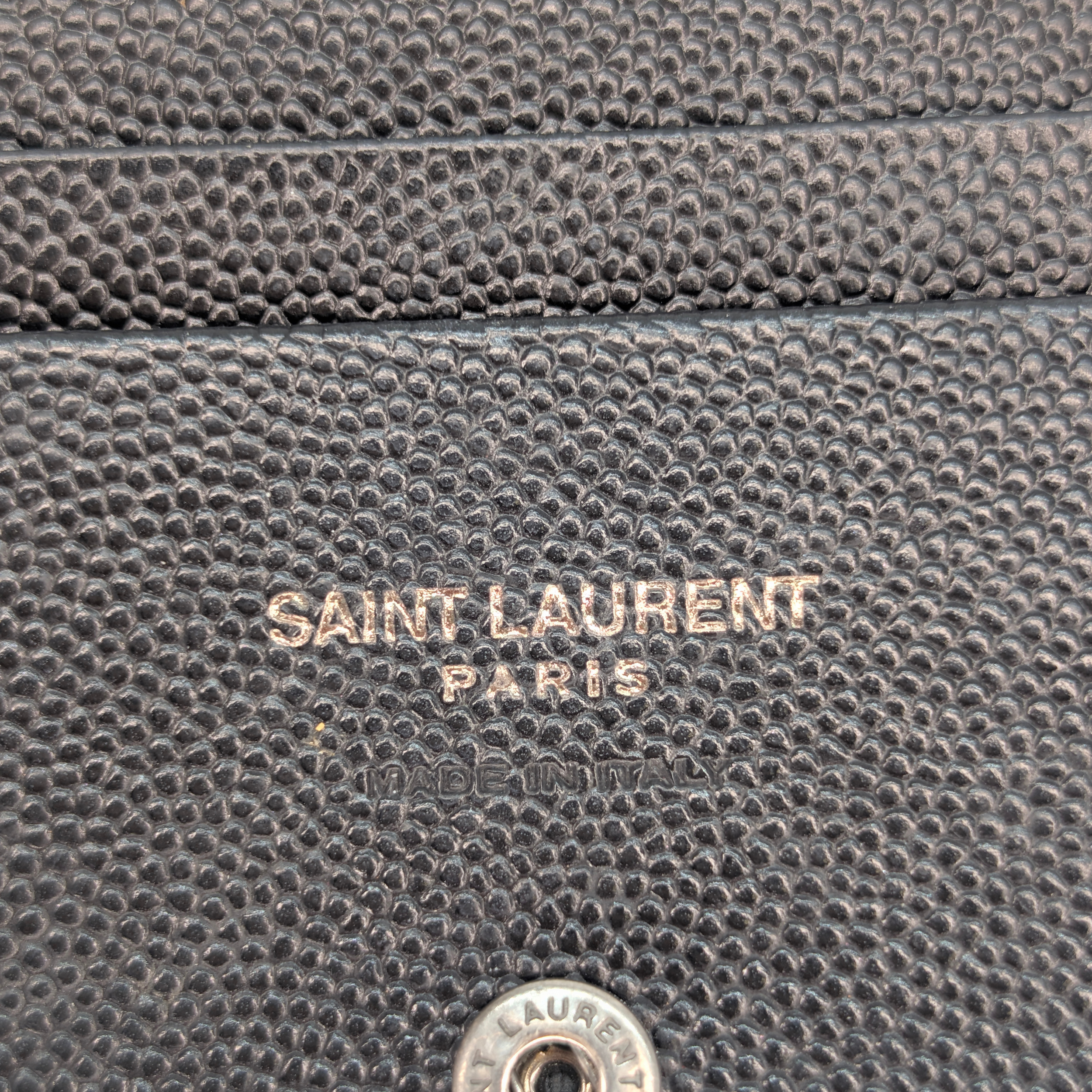 Yves Saint Laurent Cassandre Metalasse Wallet Black