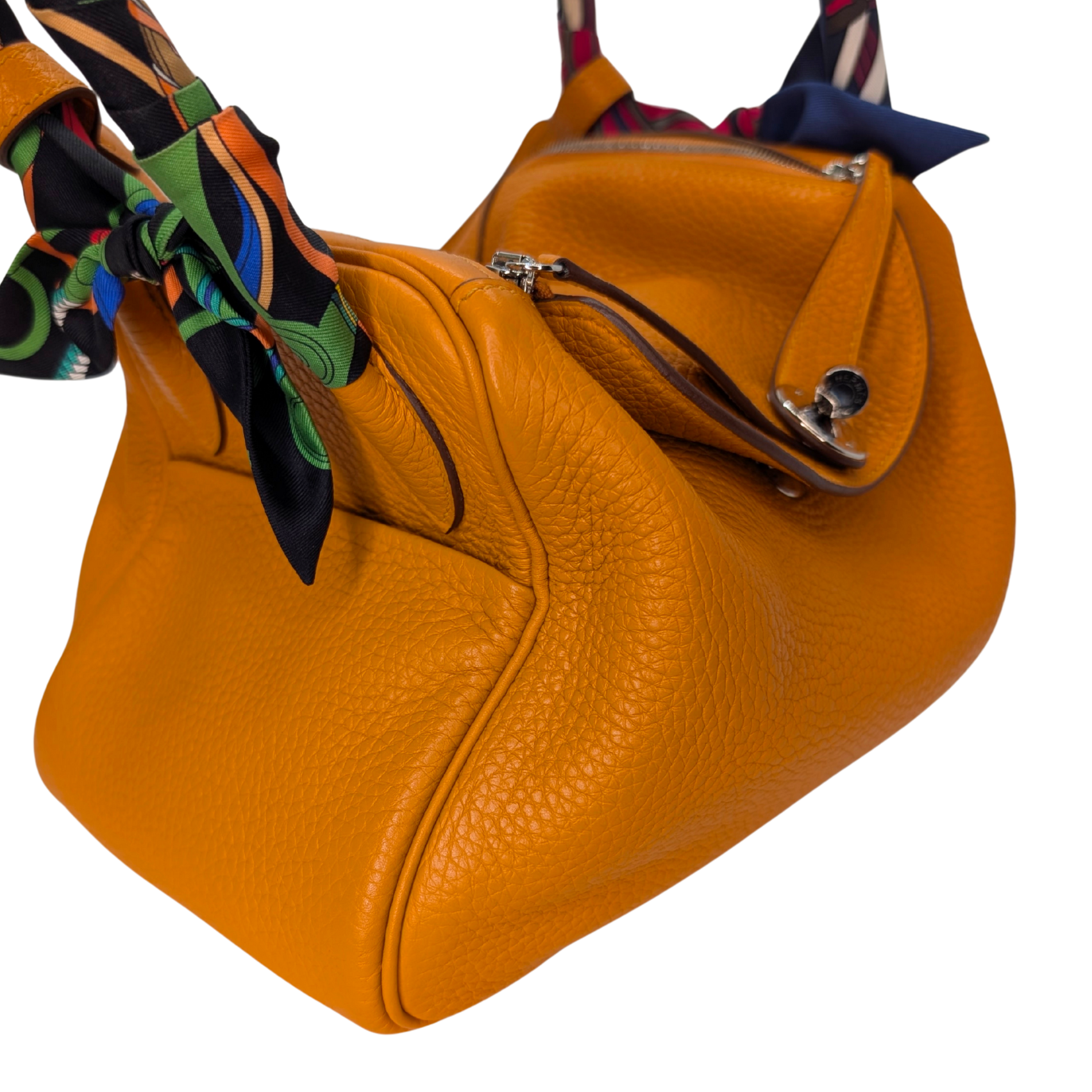 Hermes Lindy Clemence Handbag 26 C stamp SHW Orange