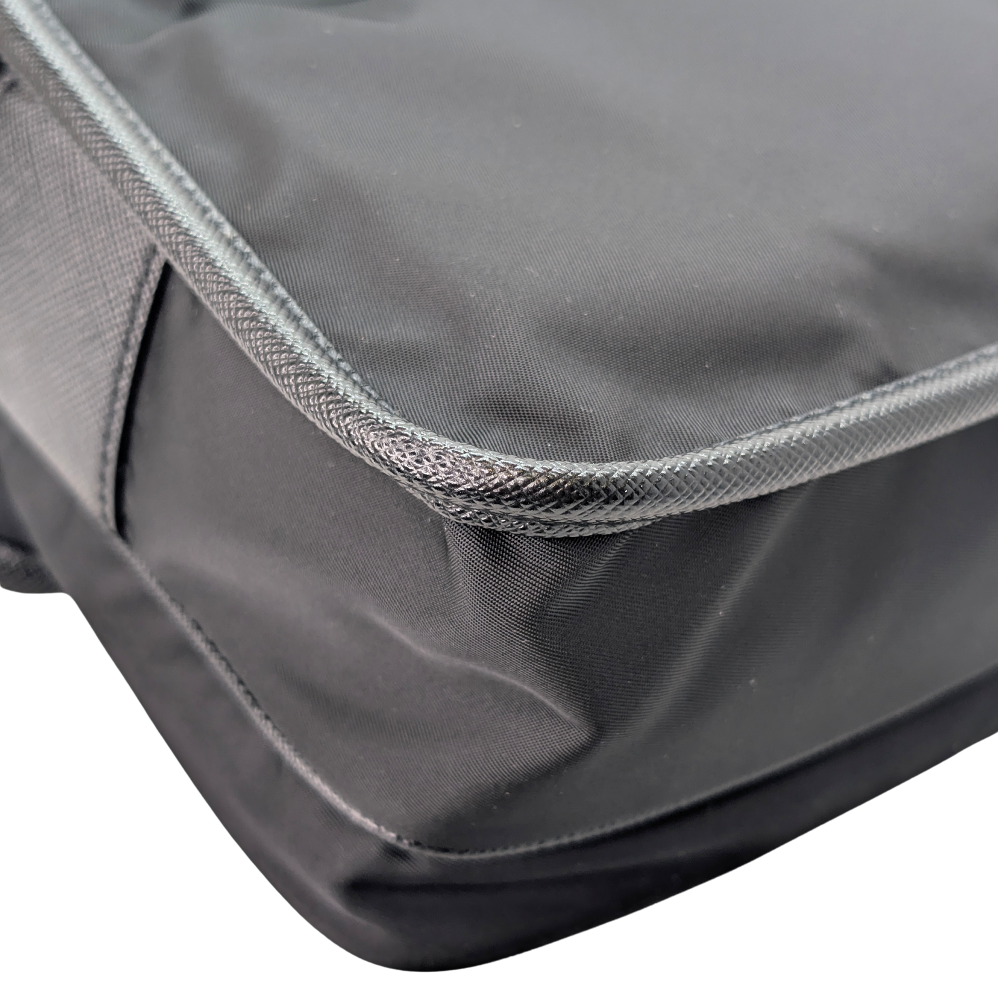 Prada Re-Nylon and Saffiano Leather Shoulder Bag Black