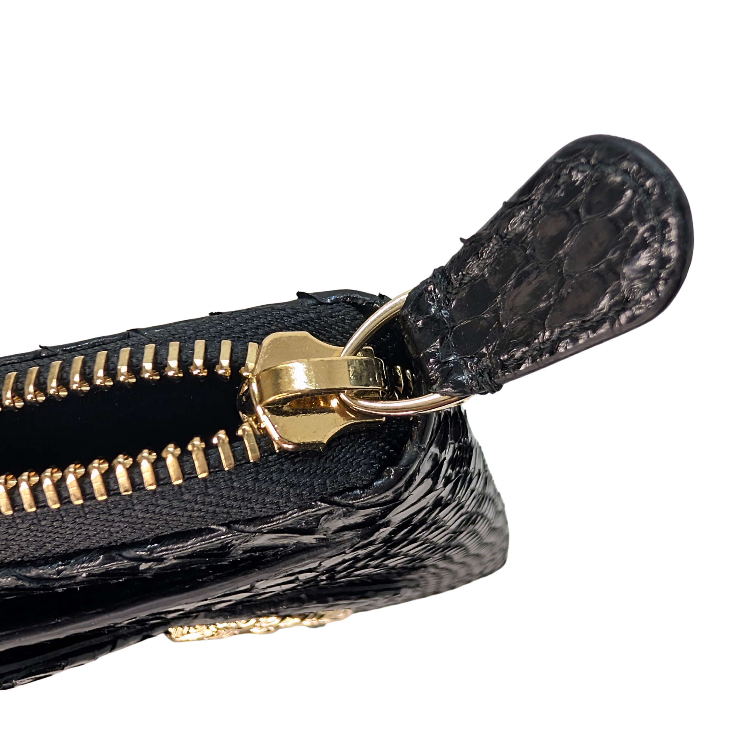 Bvlgari Python Snake Skin Black Long Wallet