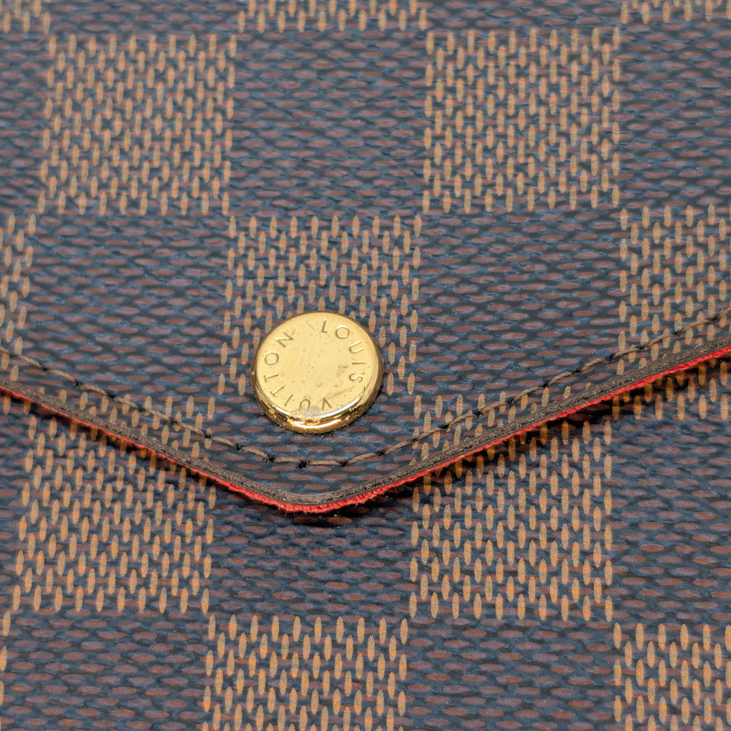 Louis Vuitton Damier Ebene Felicie Pochette Chain Wallet Bag