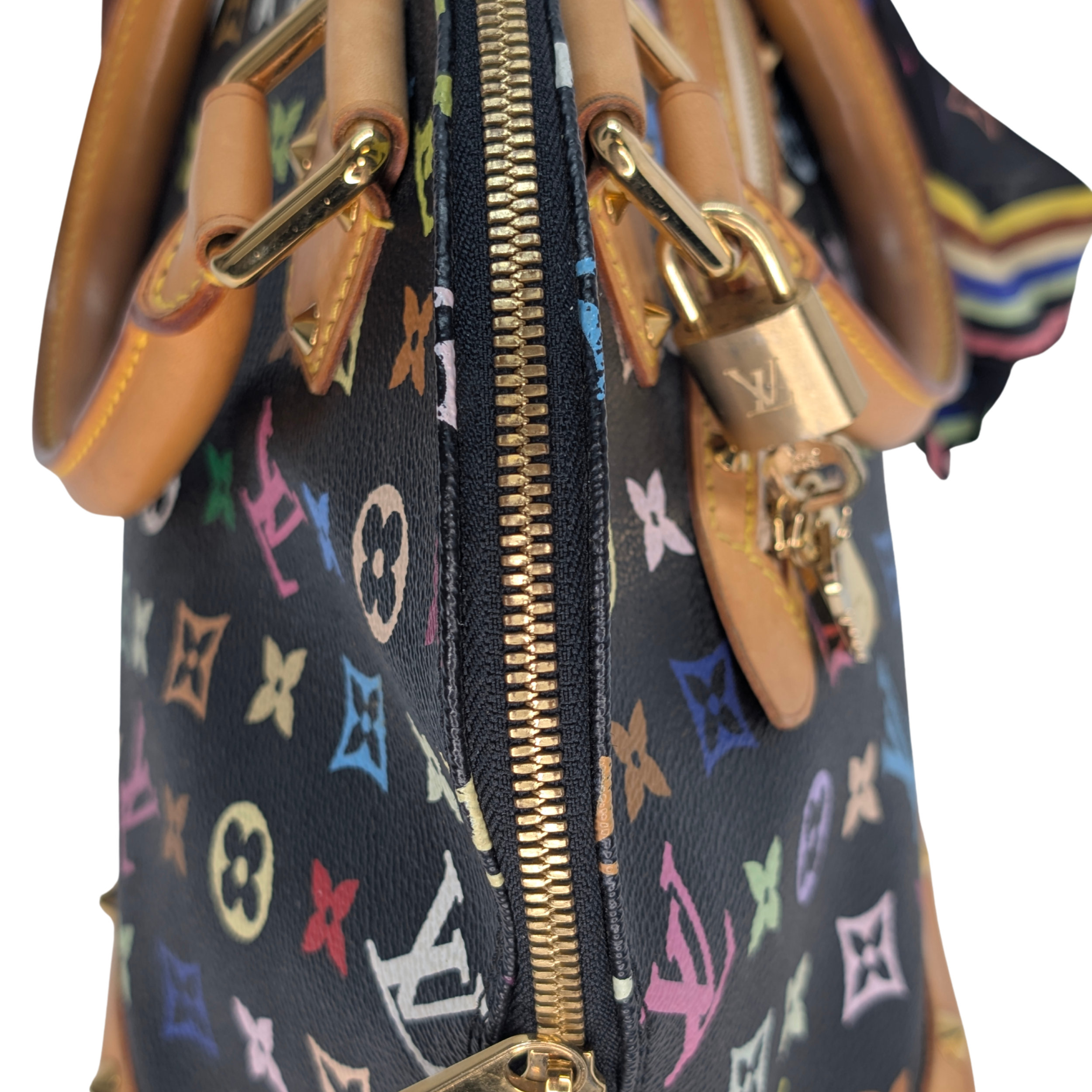 Louis Vuitton Takashi Murakami Alma PM Bag Black Monogram Multicolore