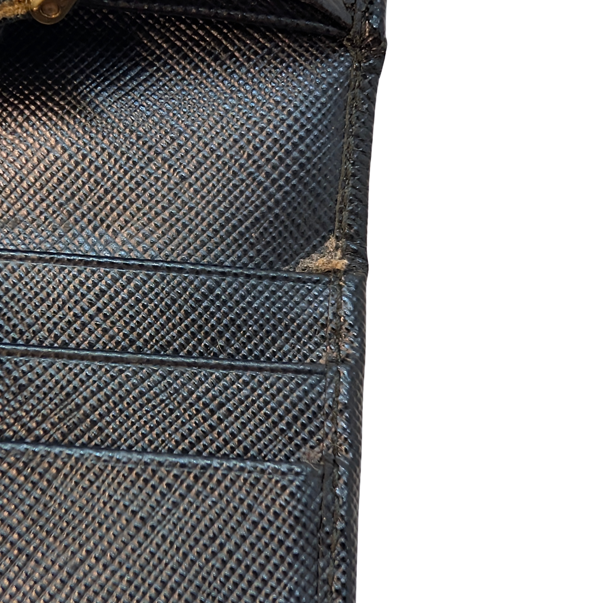 Prada Saffiano Leather Long Wallet Black