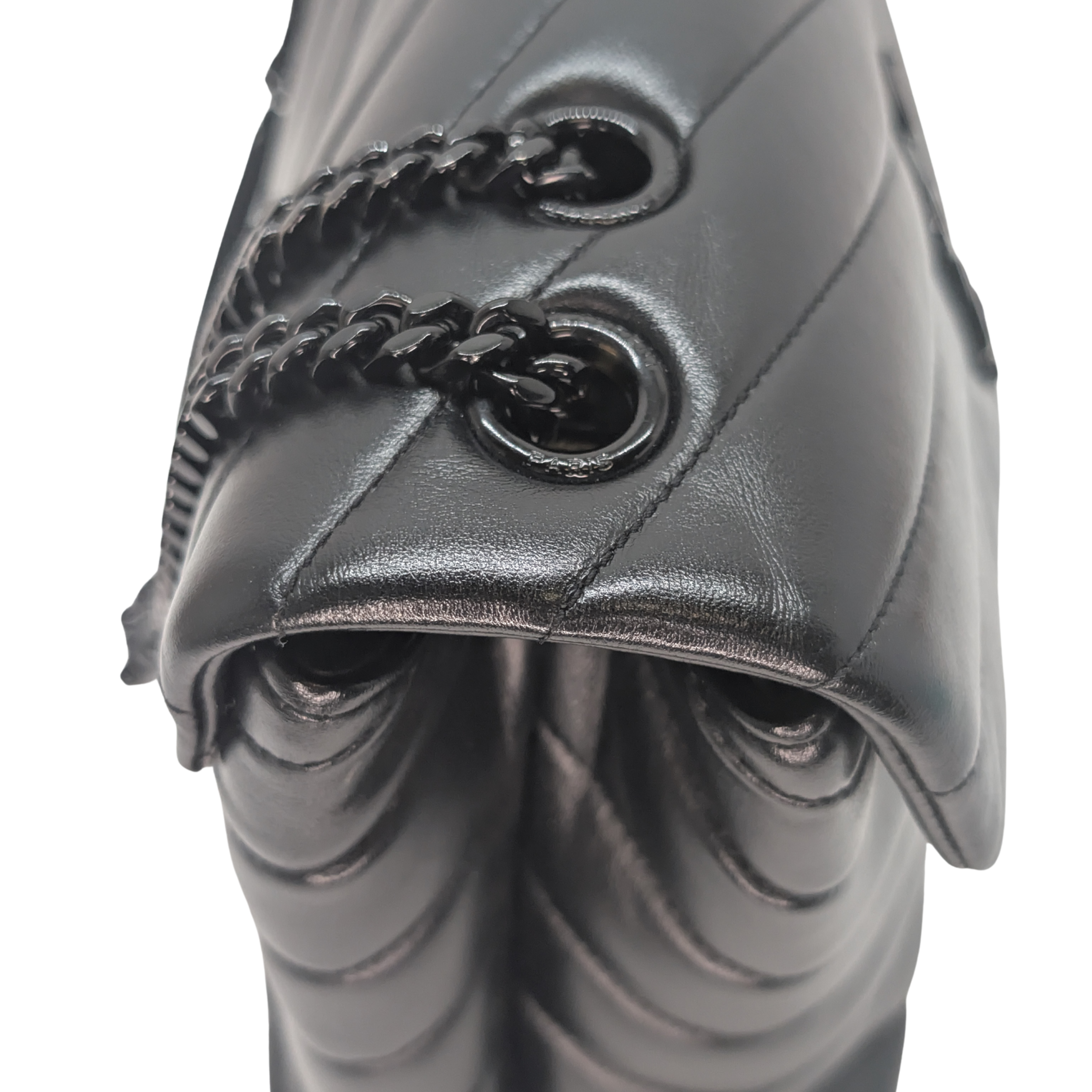 Yves Saint Laurent YSL Loulou Toy Medium Shoulder Bag Black