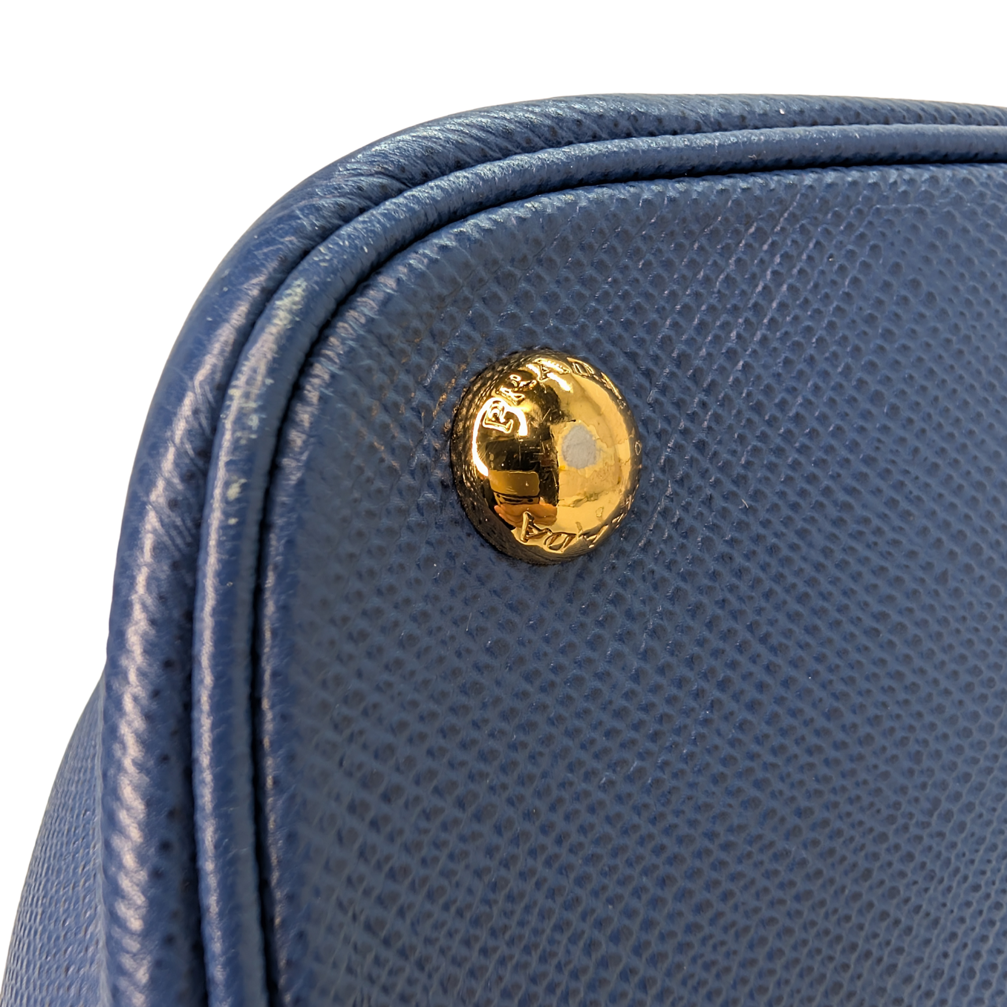 Prada Saffiano Cuir Tote Bag Navy Blue
