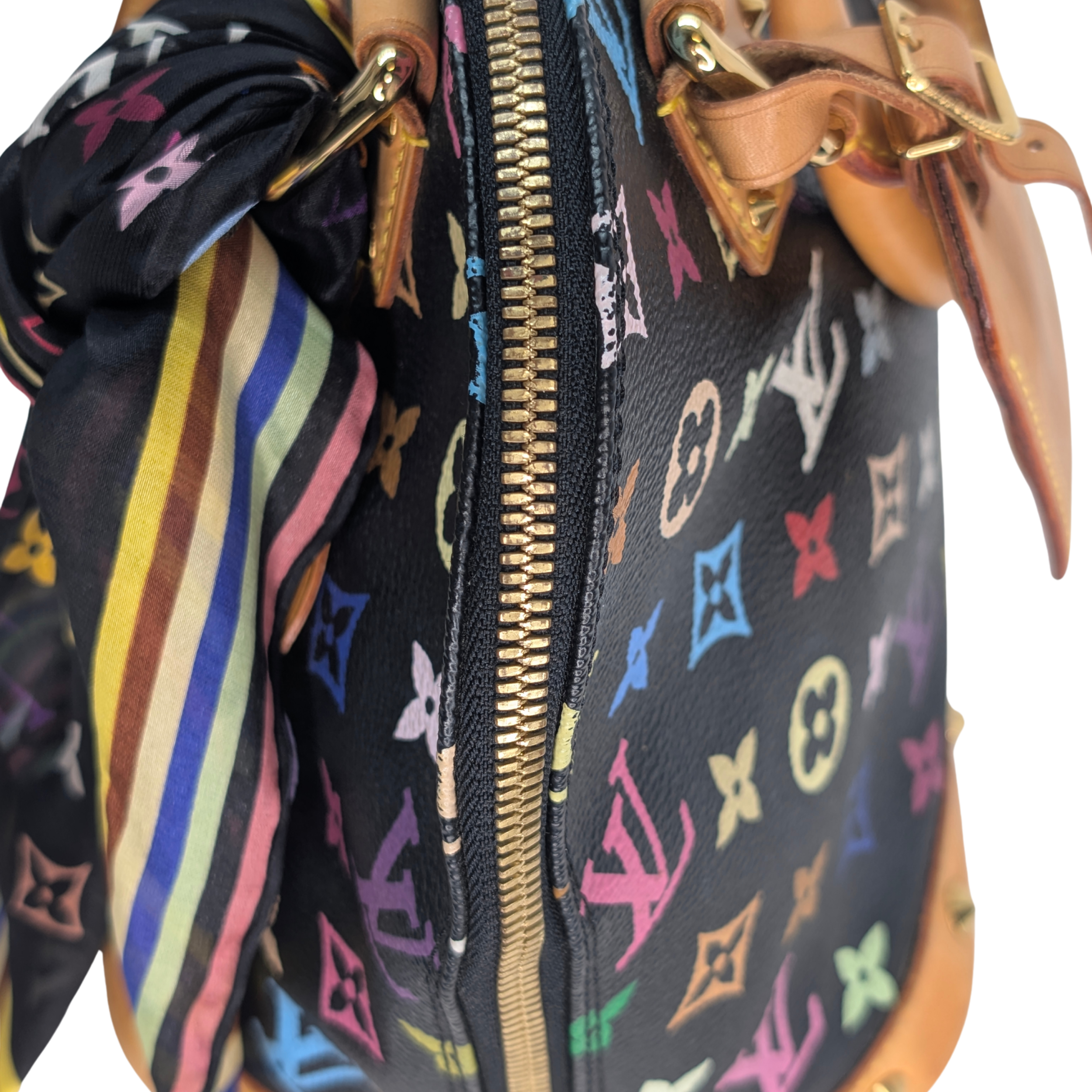 Louis Vuitton Takashi Murakami Alma PM Bag Black Monogram Multicolore