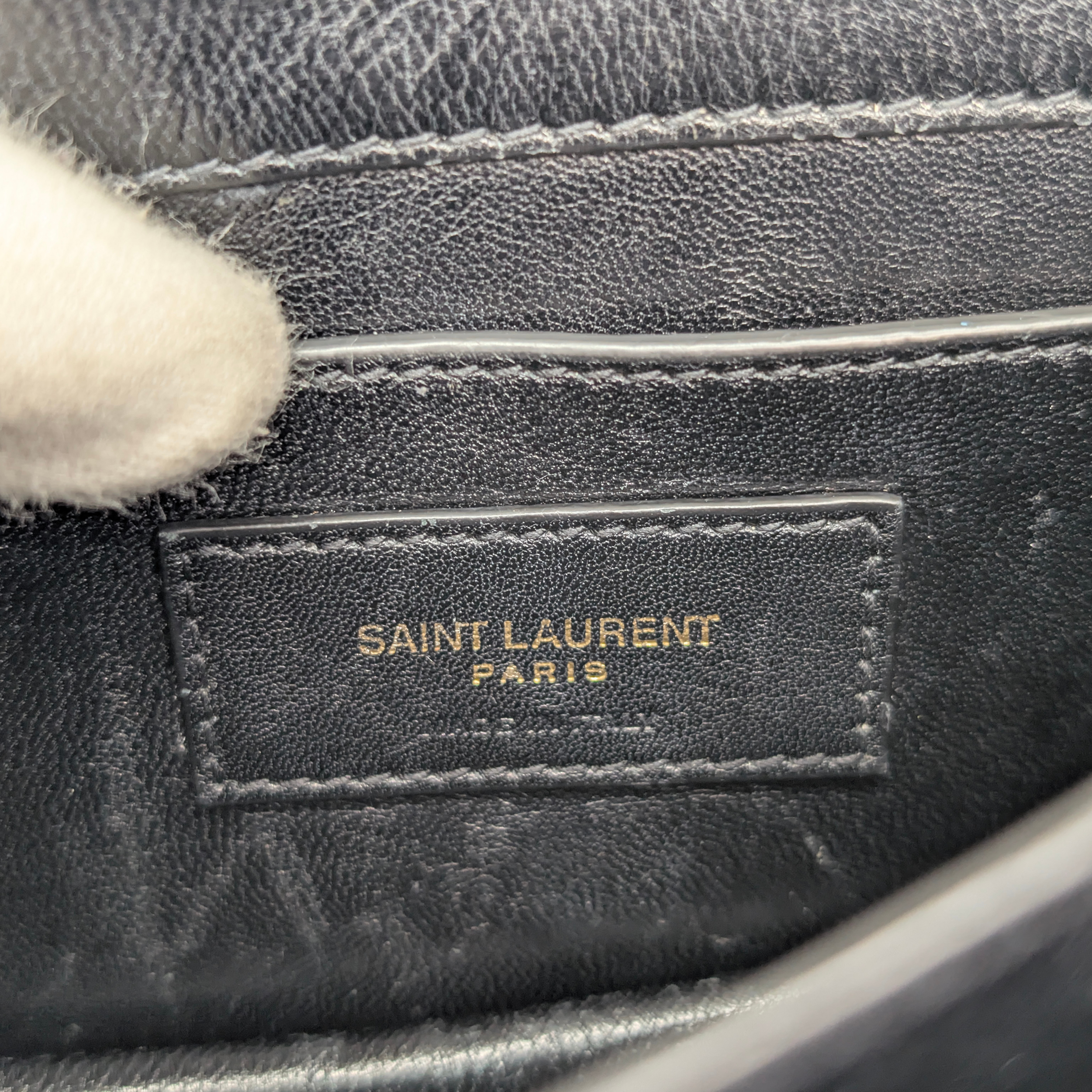 Yves Saint Laurent Sunset Velvet Small Bag Black