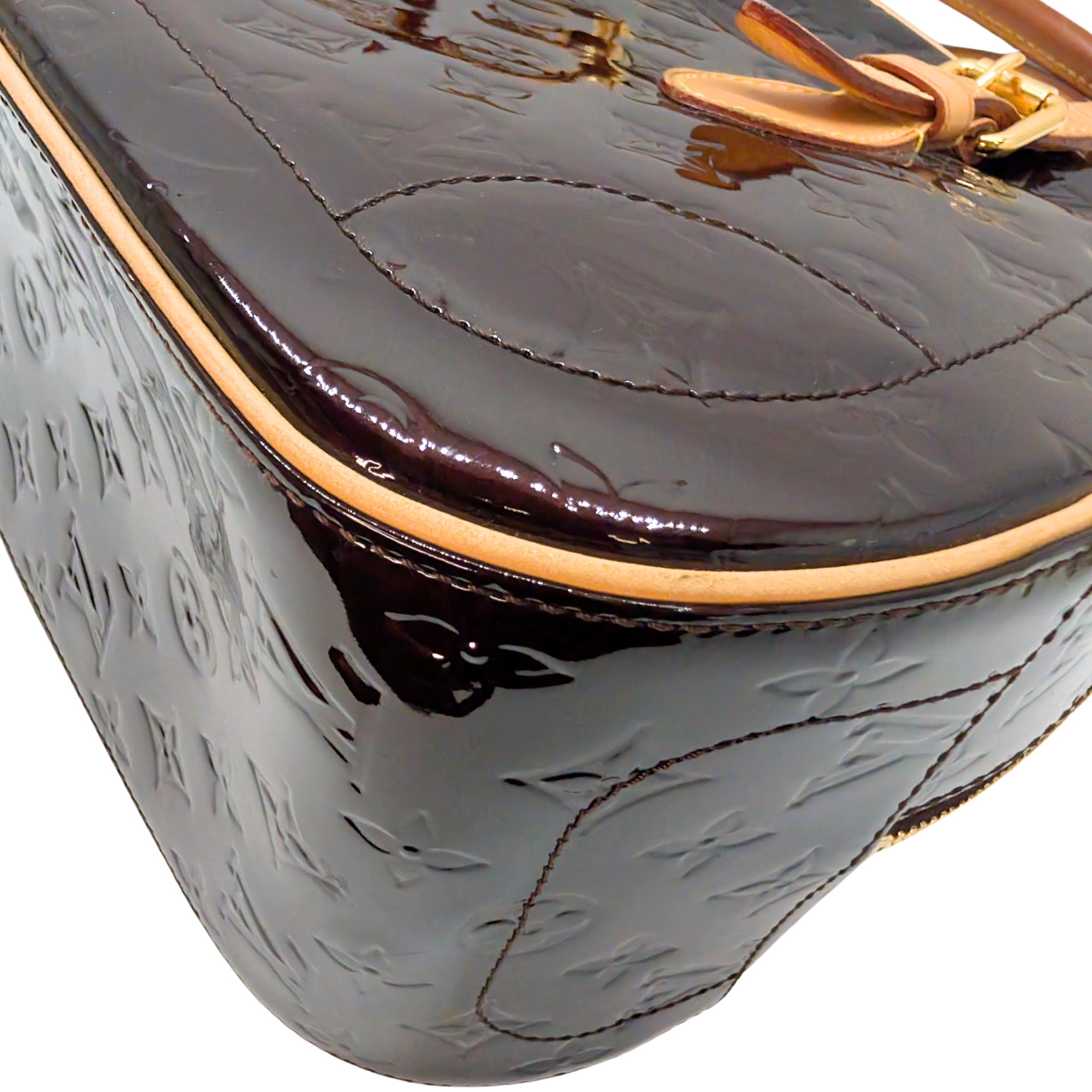 Louis Vuitton Summit Drive Vernis Patent Leather Handbag Burgandy