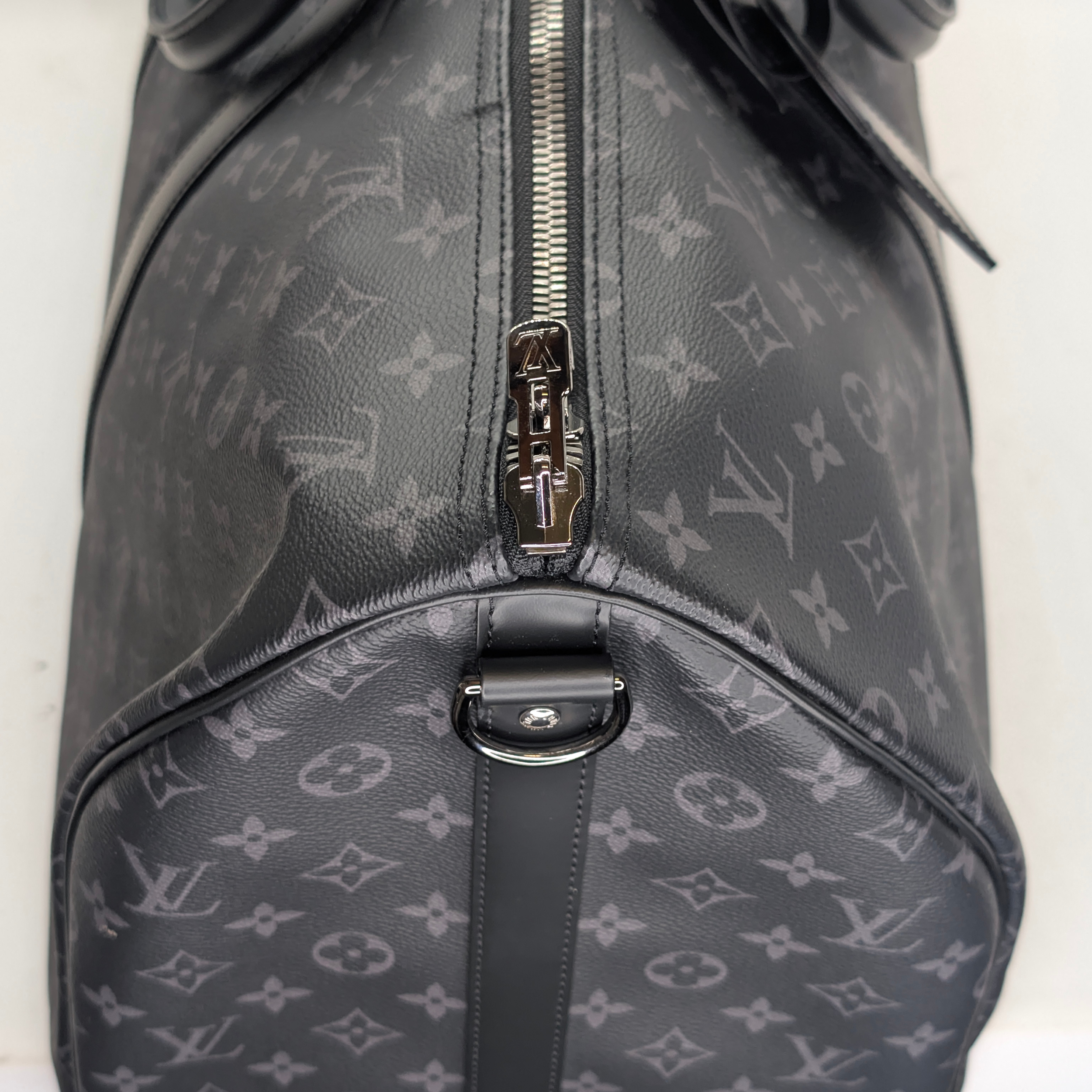 Louis Vuitton Keepall Bandoulière 55 Monogram Eclipse Charcoal Black