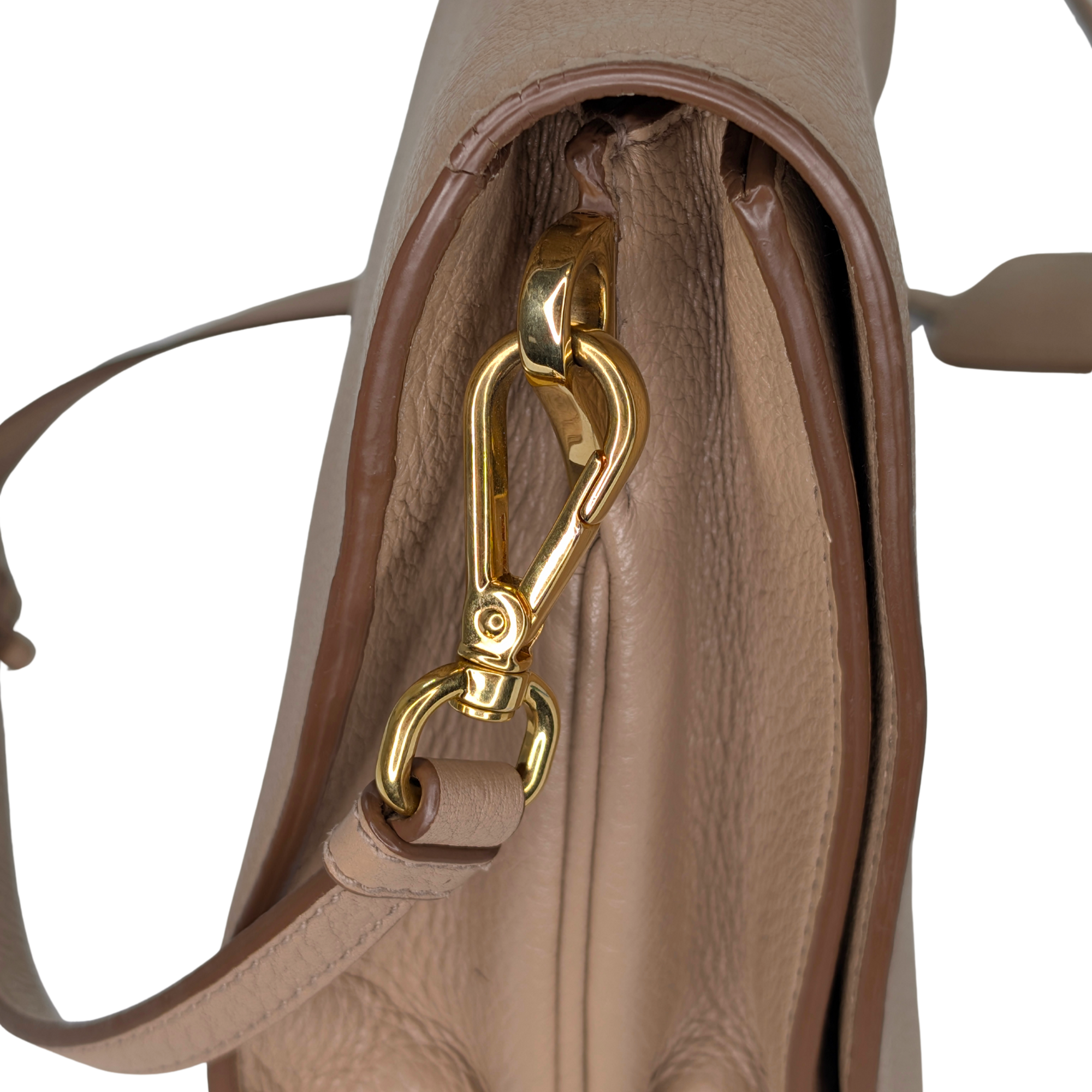 Prada Vitello Daino Leather Crossbody Bag Beige