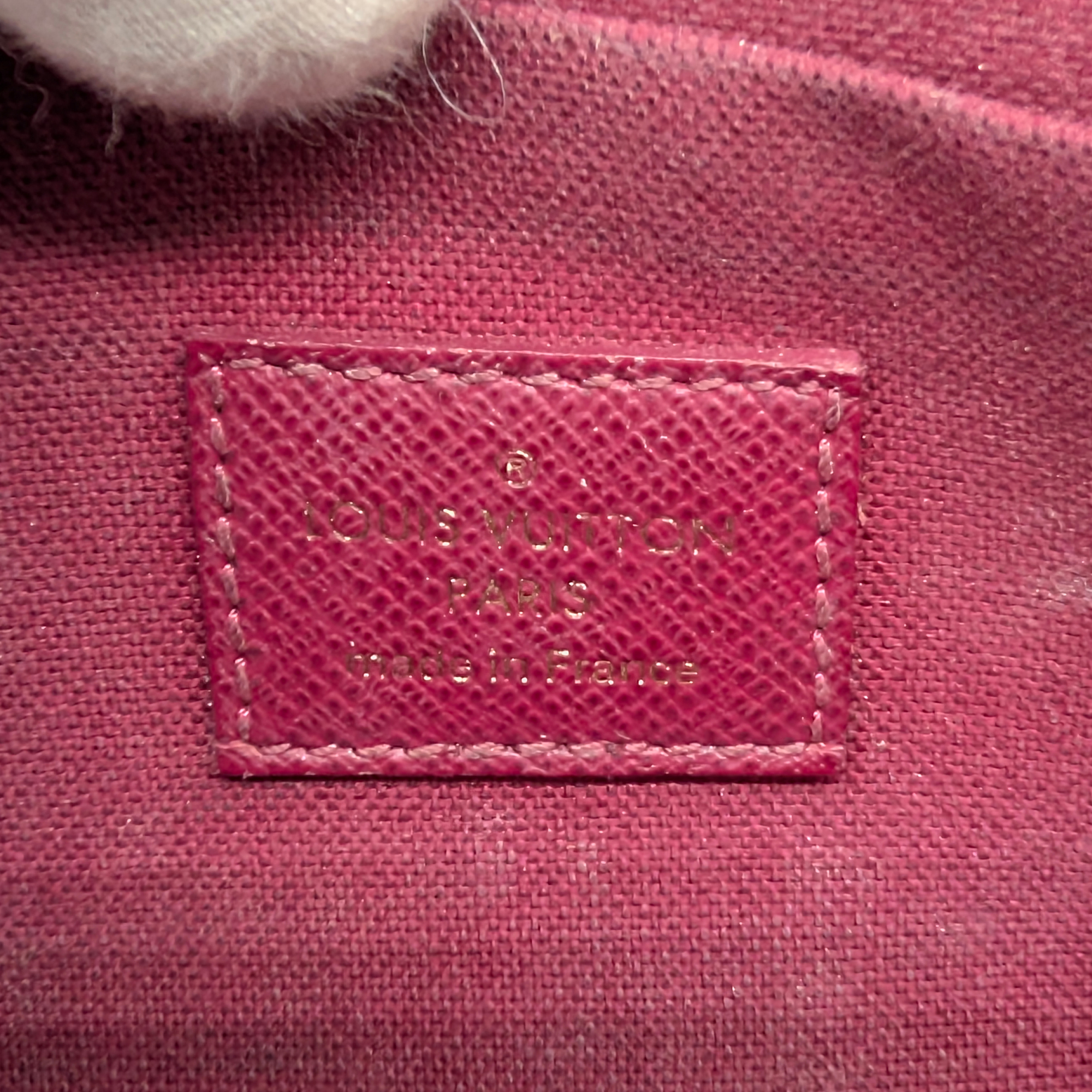 Louis Vuitton Félicie Pochette Clutch Bag Brown