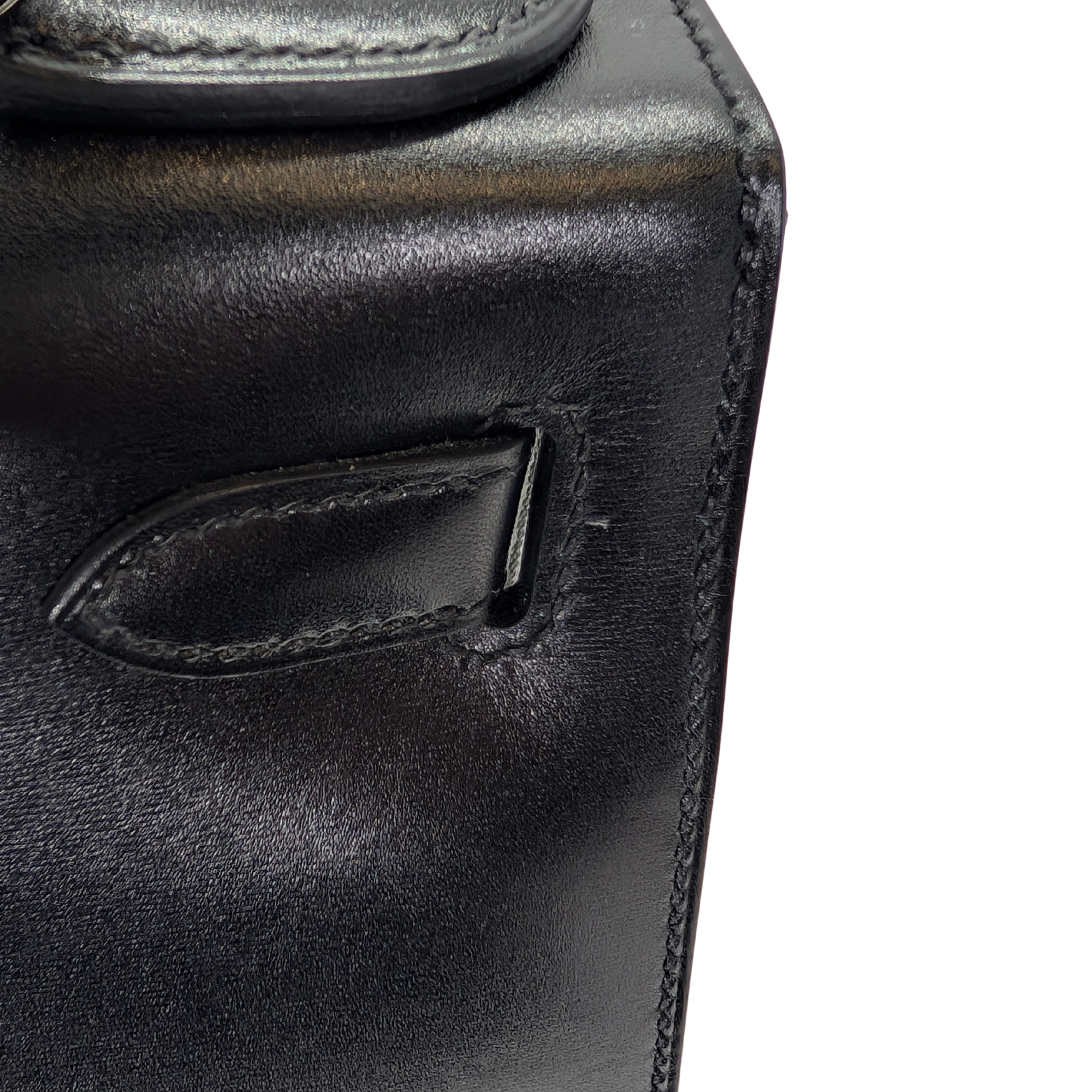 Hermès Kelly 28 SHW Box Leather W Stamp 2024 Black