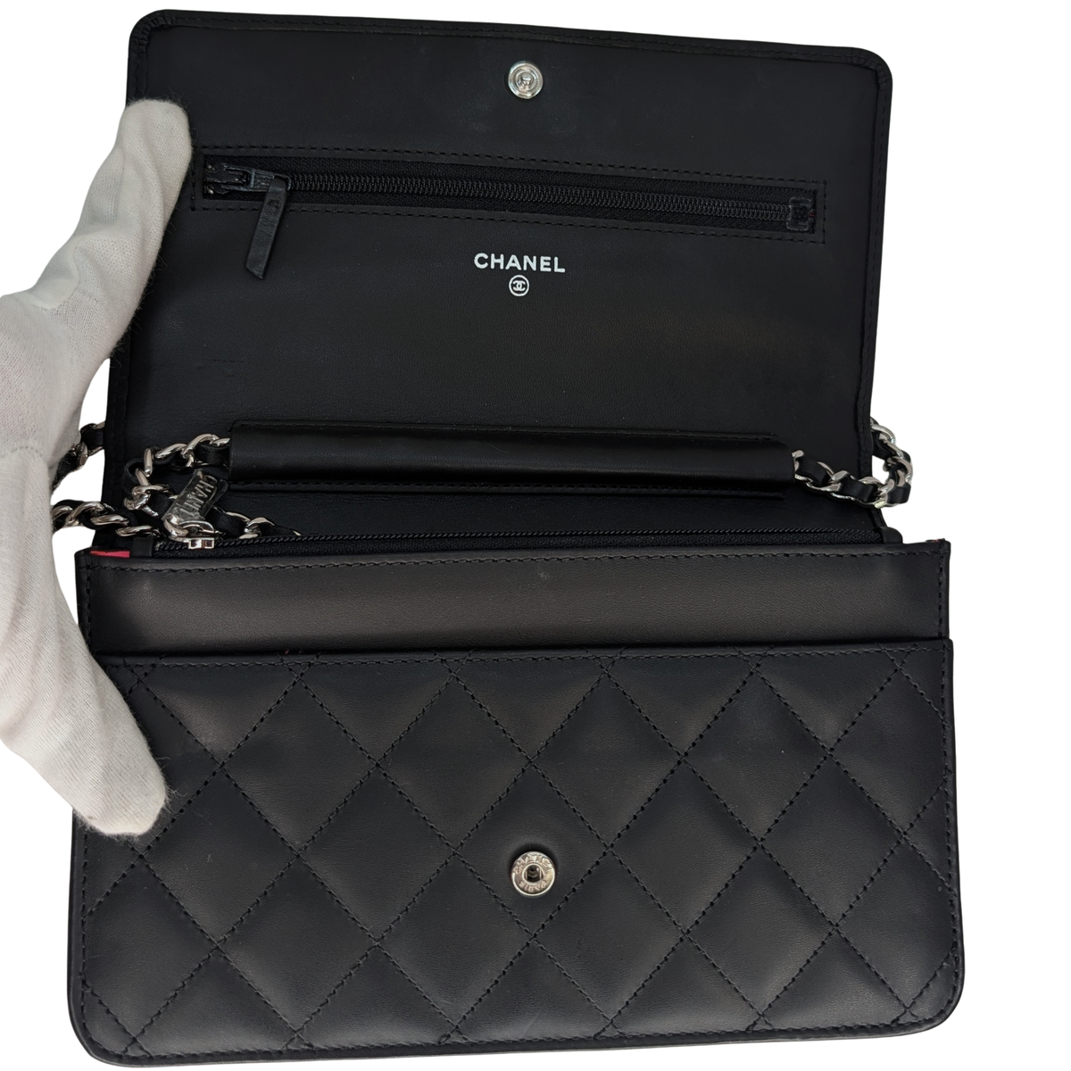Chanel Cambon Wallet On Chain Black