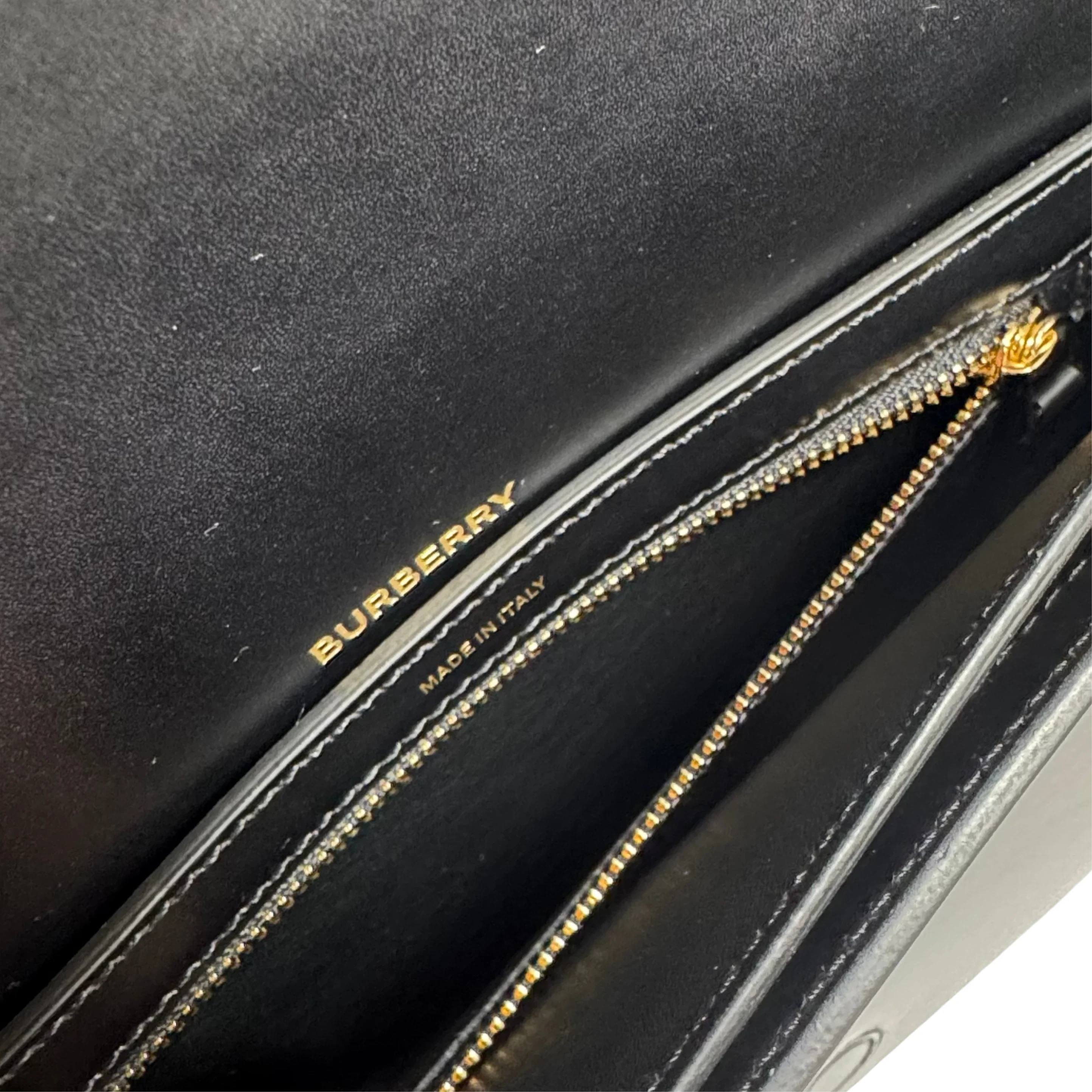 Burberry Small Olympia Handbag Leather Black - Lost Designer