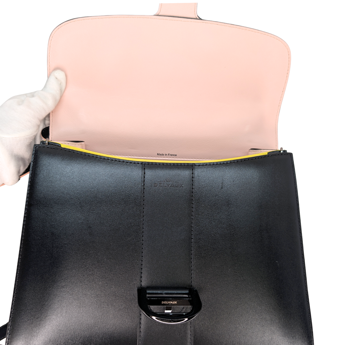 Delvaux Brillant MM Shoulder Bag Black