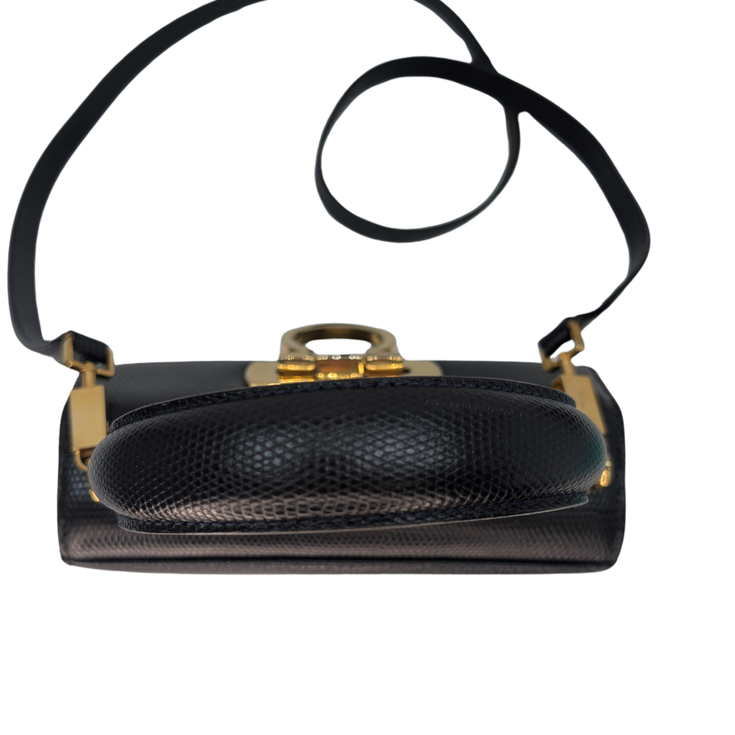 Salvatore Ferragamo Lizard Gancini Iconic Top Handle Bag