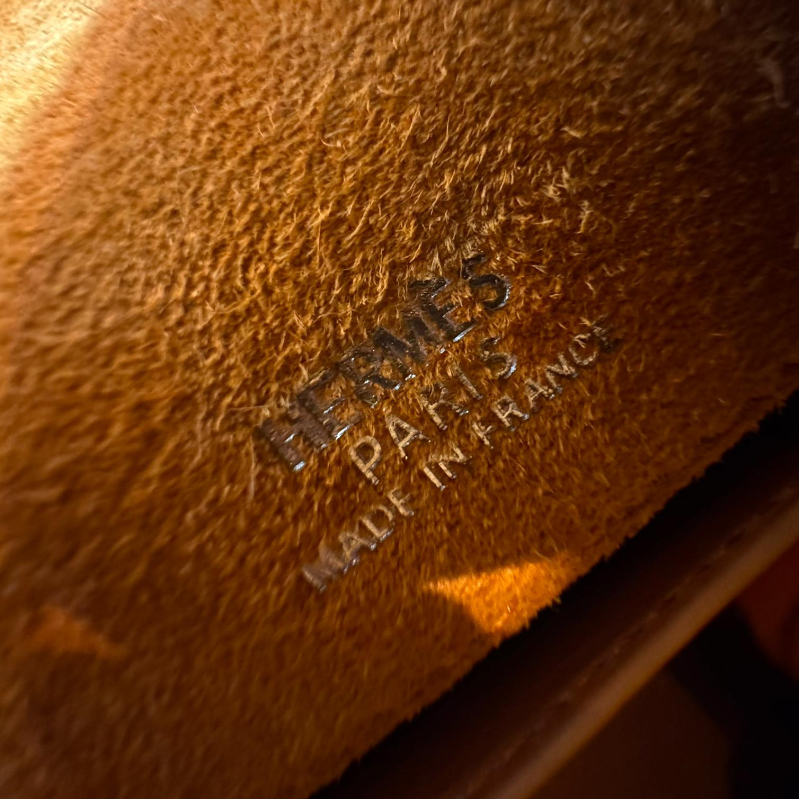 Hermès Kelly Pochette Orange H Veau Doblis Suede PWH ☐ I Stamp