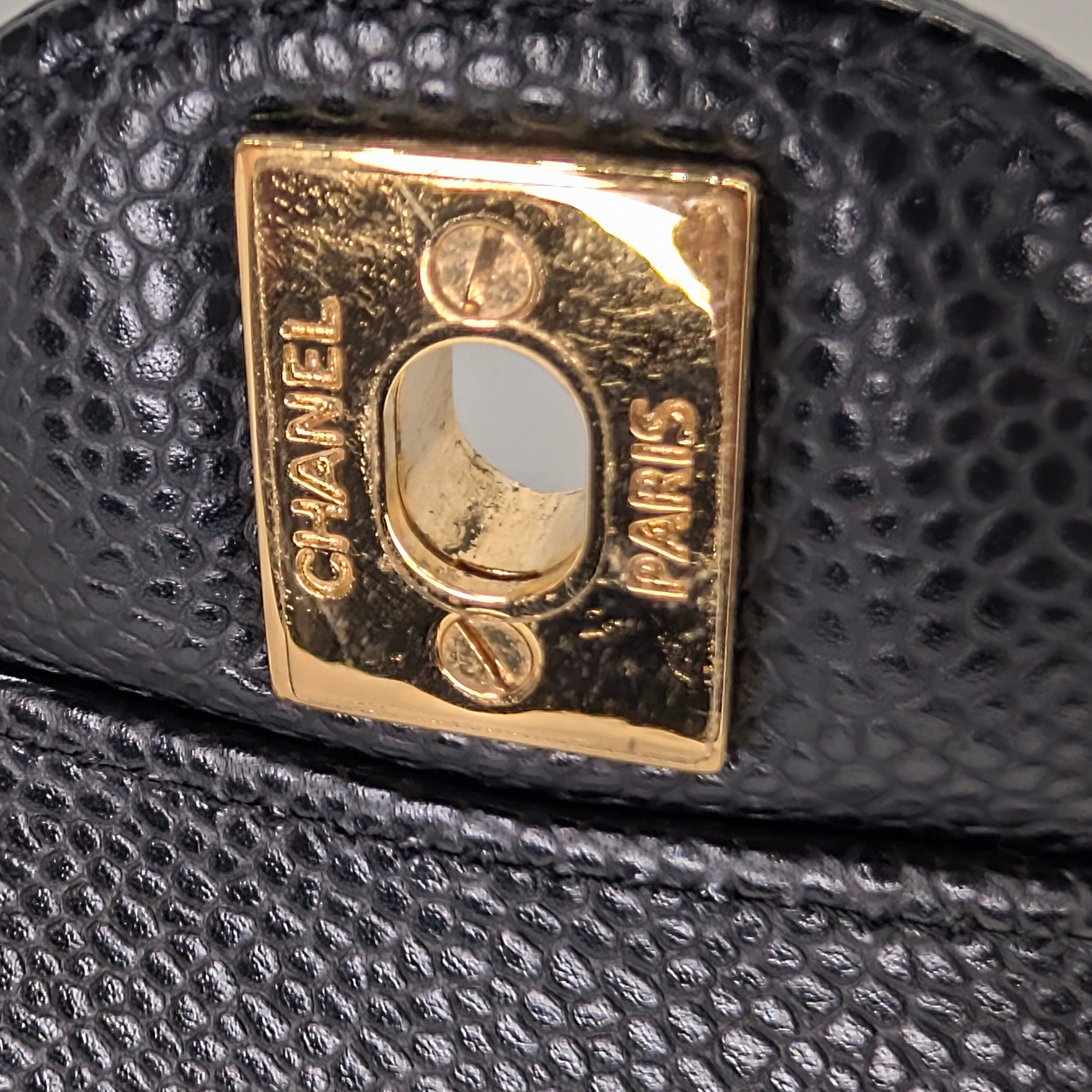 Chanel Classic Flap Bag Caviar Leather Medium Black