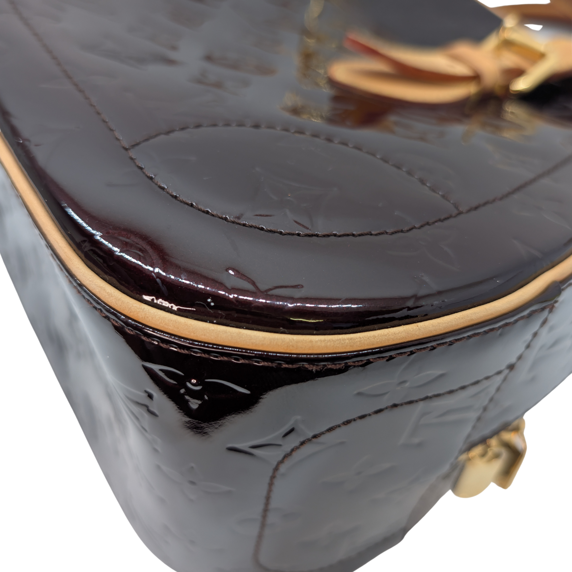 Louis Vuitton Summit Drive Vernis Patent Leather Handbag Burgandy