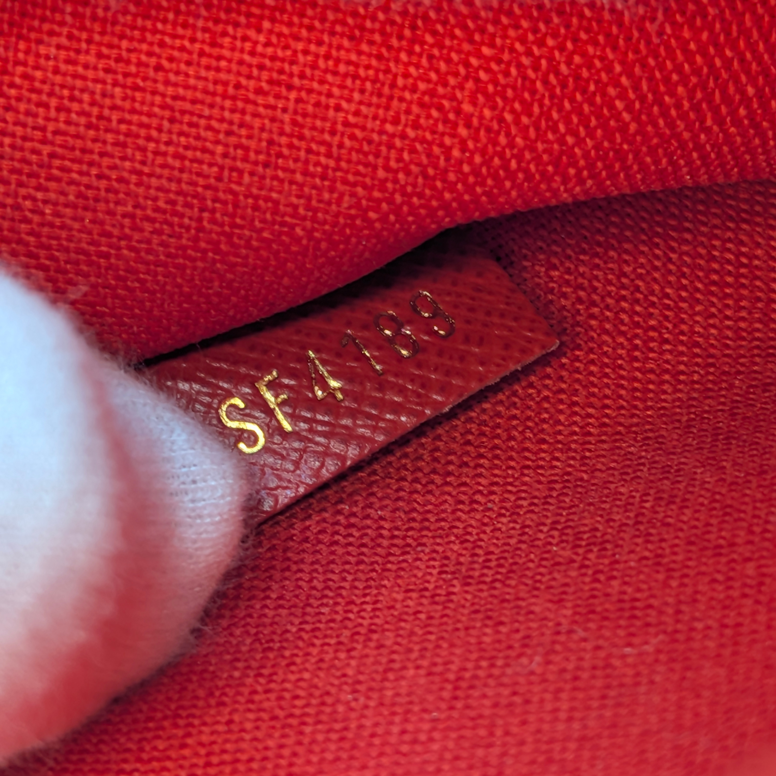 Louis Vuitton Damier Ebene Felicie Pochette Chain Wallet Bag