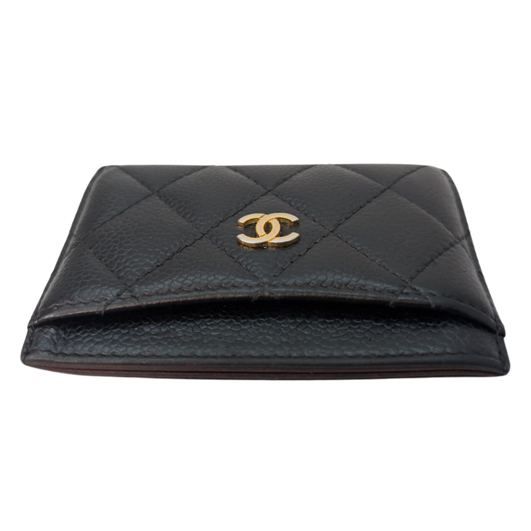 Chanel Classic Black Card Holder Black